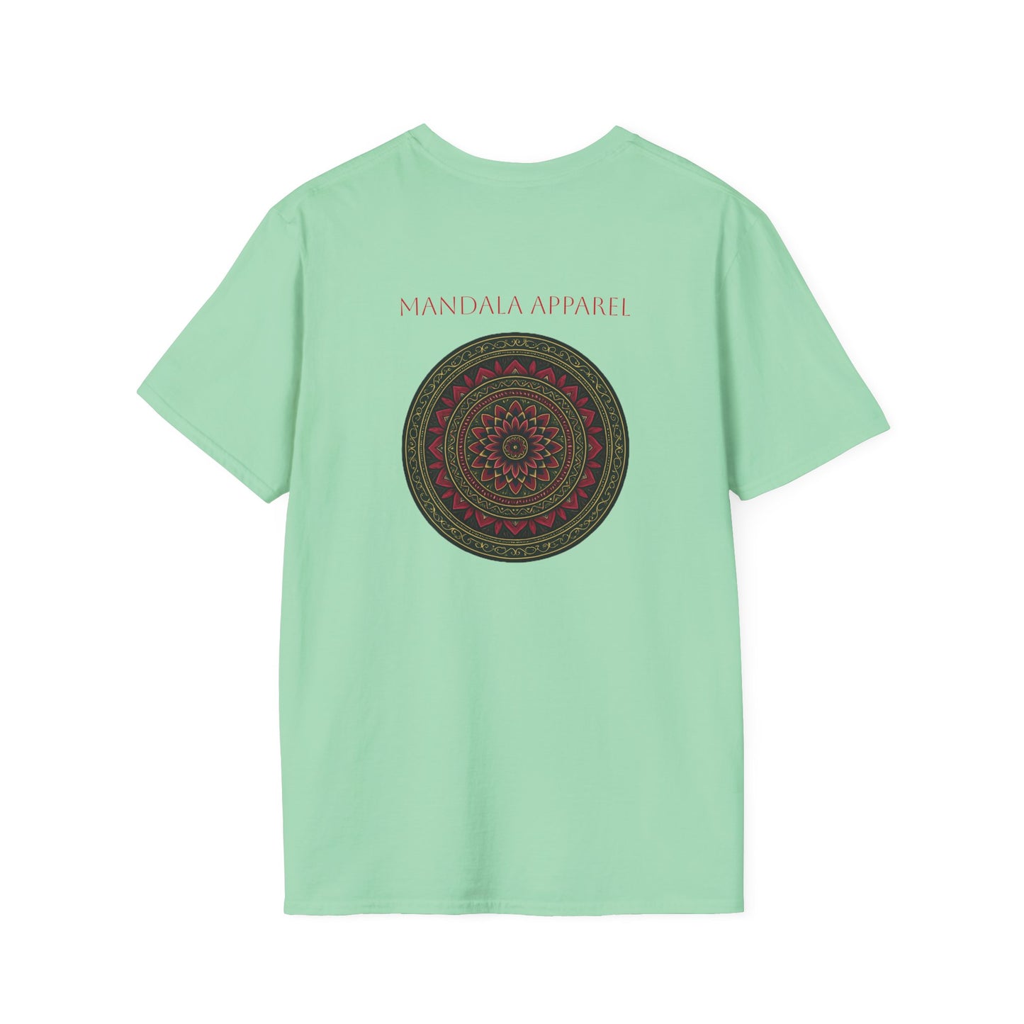 Mandala Pattern Unisex Softstyle T-Shirt, Relaxed Fit Tee, Gift for Meditation Lovers, Casual Wear, Festival Apparel