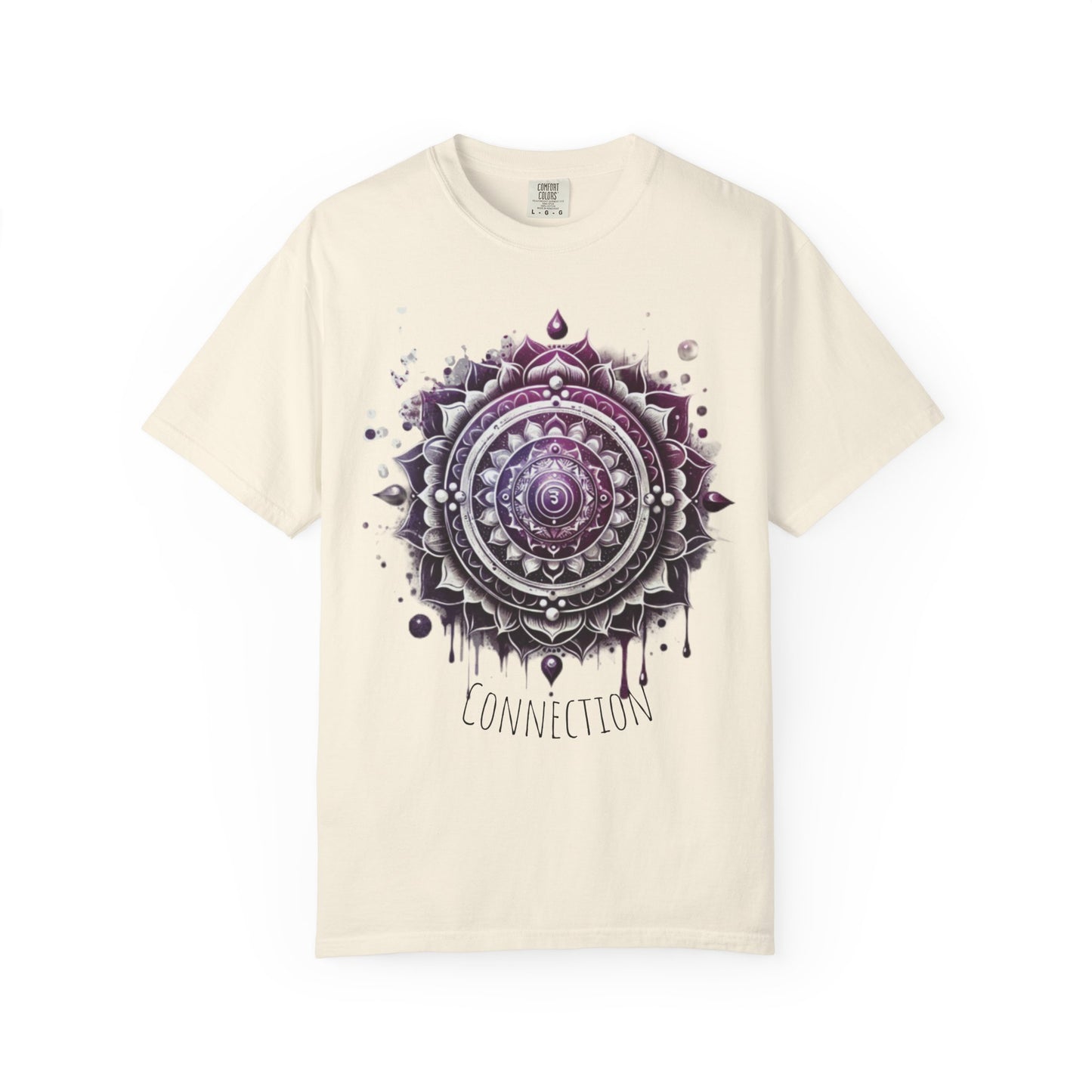 Connection Mandala Unisex Tee, Crown Chakra Spiritual T-Shirt, Mindfulness Apparel, Yoga Clothing, Gift for Her, Meditation Top
