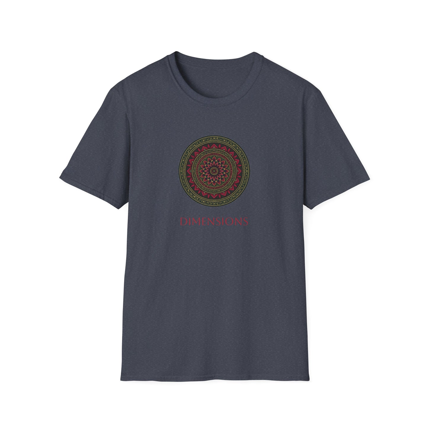 Mandala Pattern Unisex Softstyle T-Shirt, Relaxed Fit Tee, Gift for Meditation Lovers, Casual Wear, Festival Apparel