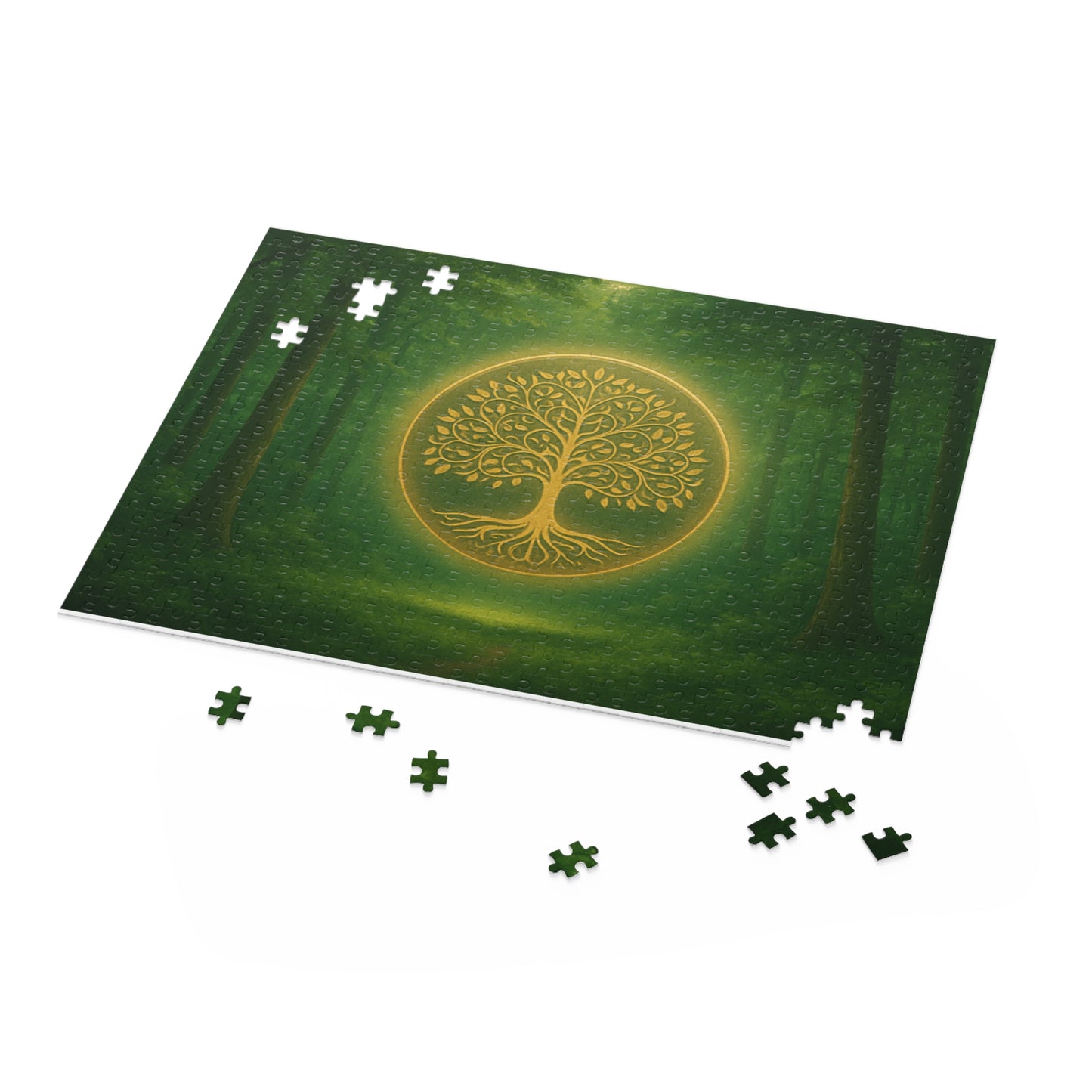 Nature-Inspired Puzzle with Tree Design - 120, 252, 500 Pieces, Mindful Activity, Eco-Friendly Gift, Family Fun, Meditation Enhancer