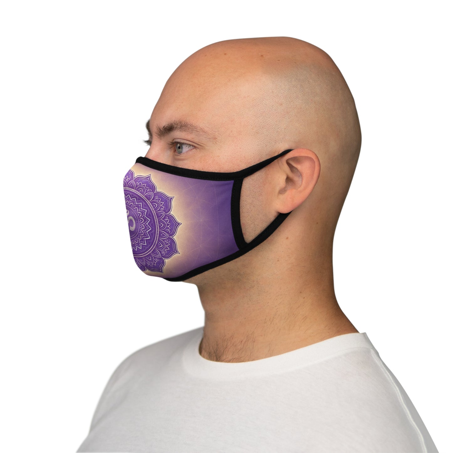 Om Symbol Fitted Face Mask | Spiritual Protection Mask, Yoga Mask, Meditative Wear, Festival Accessory