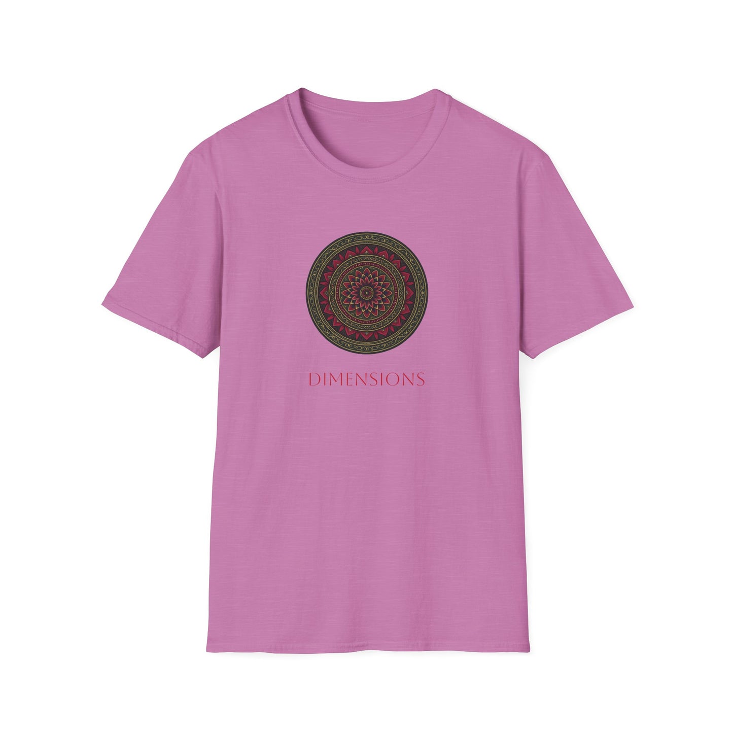 Mandala Pattern Unisex Softstyle T-Shirt, Relaxed Fit Tee, Gift for Meditation Lovers, Casual Wear, Festival Apparel
