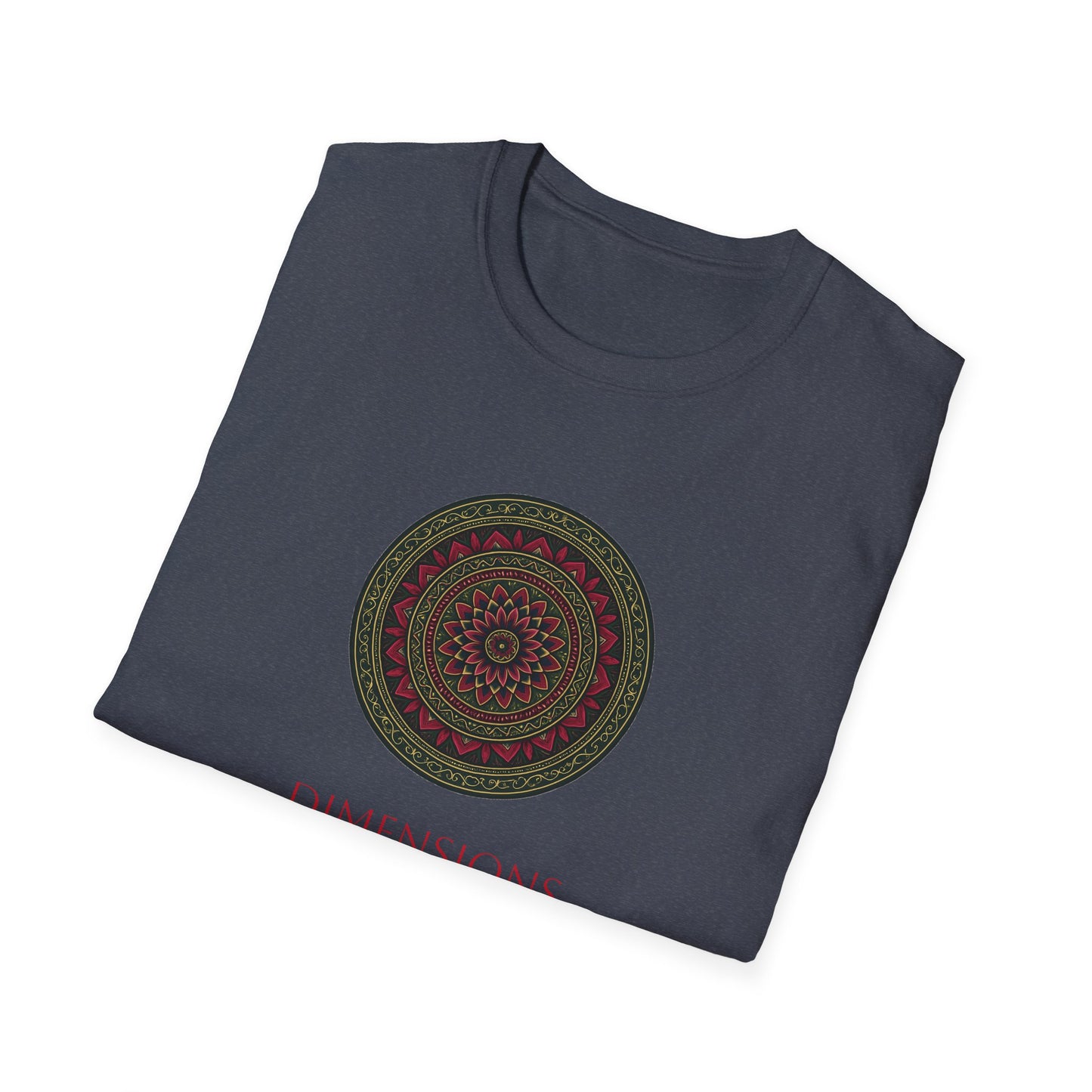 Mandala Pattern Unisex Softstyle T-Shirt, Relaxed Fit Tee, Gift for Meditation Lovers, Casual Wear, Festival Apparel