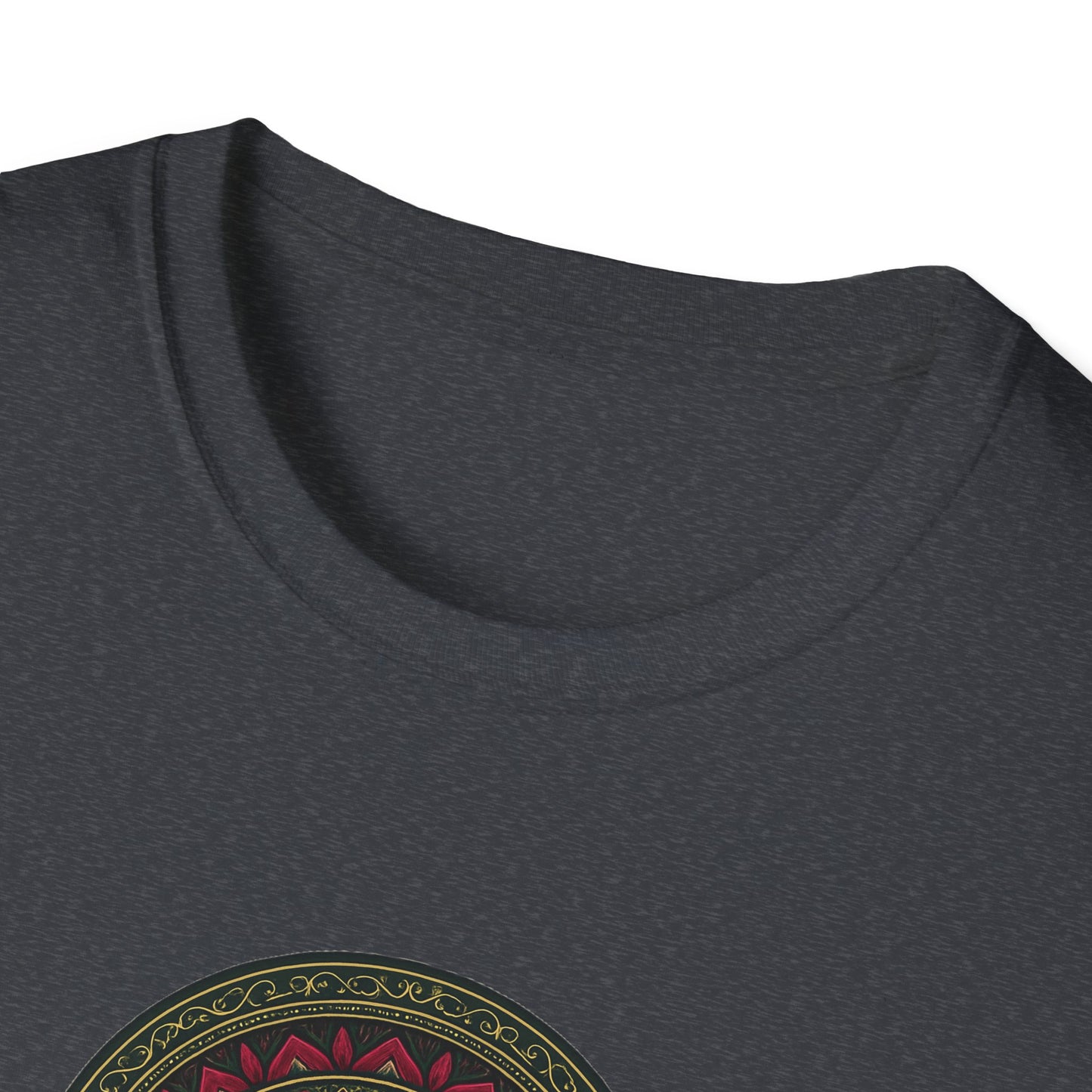 Mandala Pattern Unisex Softstyle T-Shirt, Relaxed Fit Tee, Gift for Meditation Lovers, Casual Wear, Festival Apparel