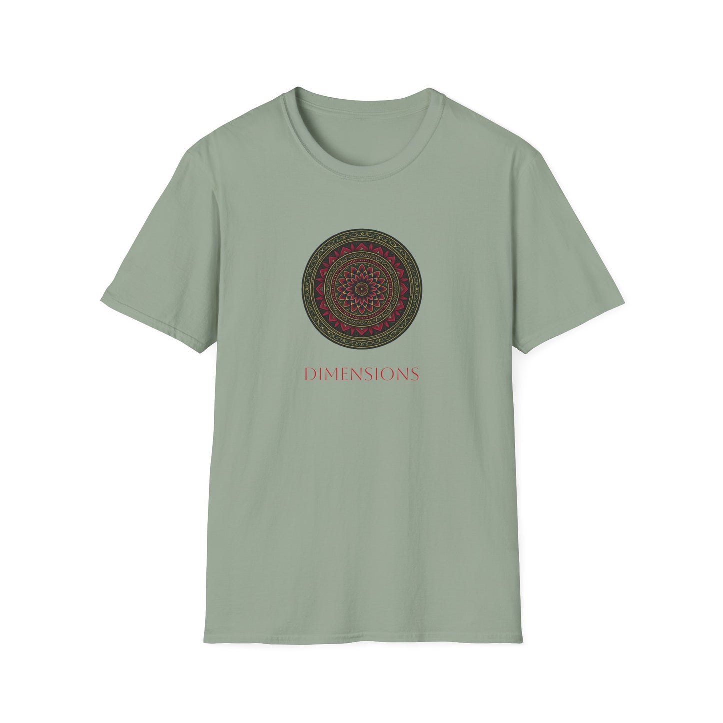 Mandala Pattern Unisex Softstyle T-Shirt, Relaxed Fit Tee, Gift for Meditation Lovers, Casual Wear, Festival Apparel