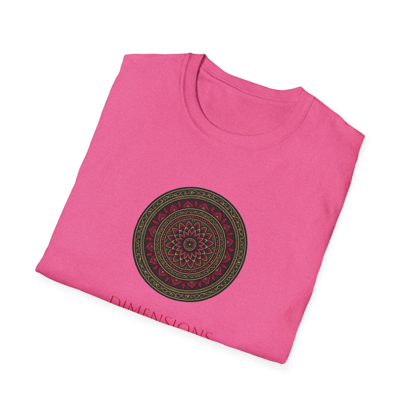Mandala Pattern Unisex Softstyle T-Shirt, Relaxed Fit Tee, Gift for Meditation Lovers, Casual Wear, Festival Apparel