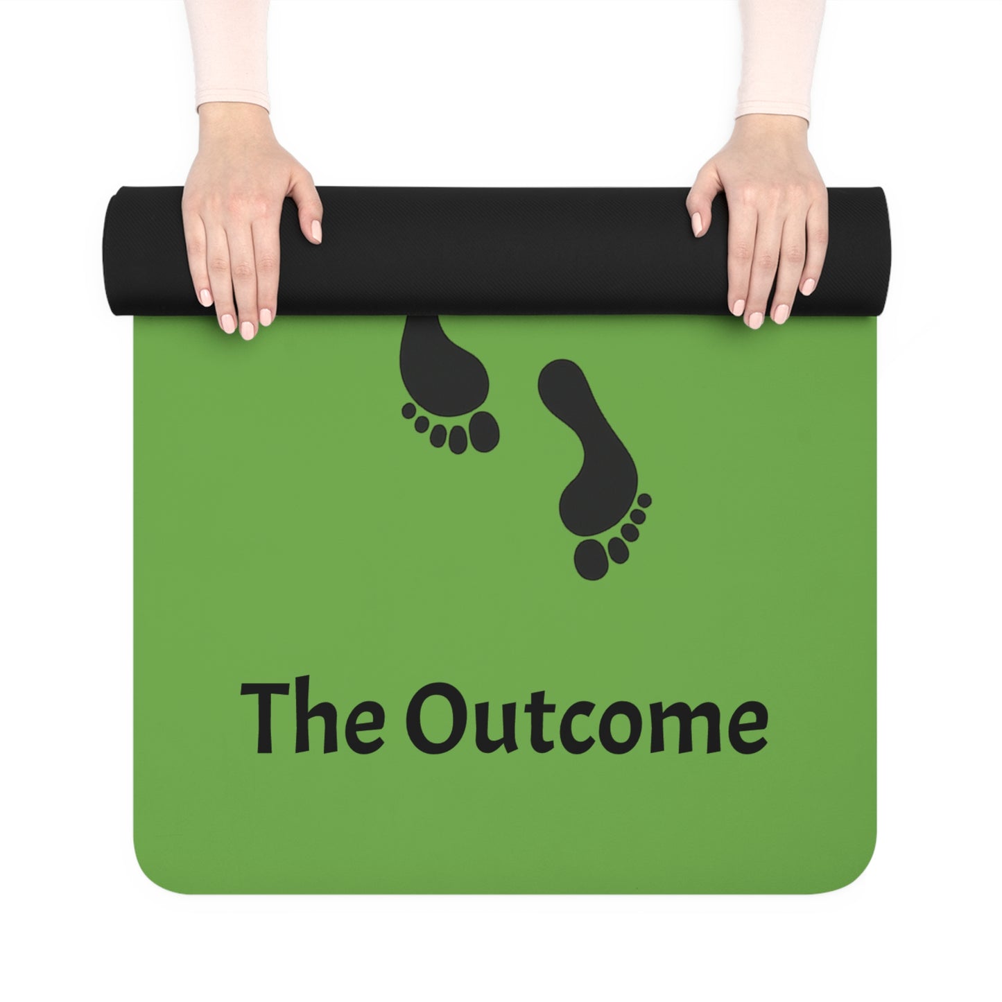 Yoga Mat - Eco-Friendly DON'T CHASE THE OUTCOME Motivational Non-Slip Exercise Mat