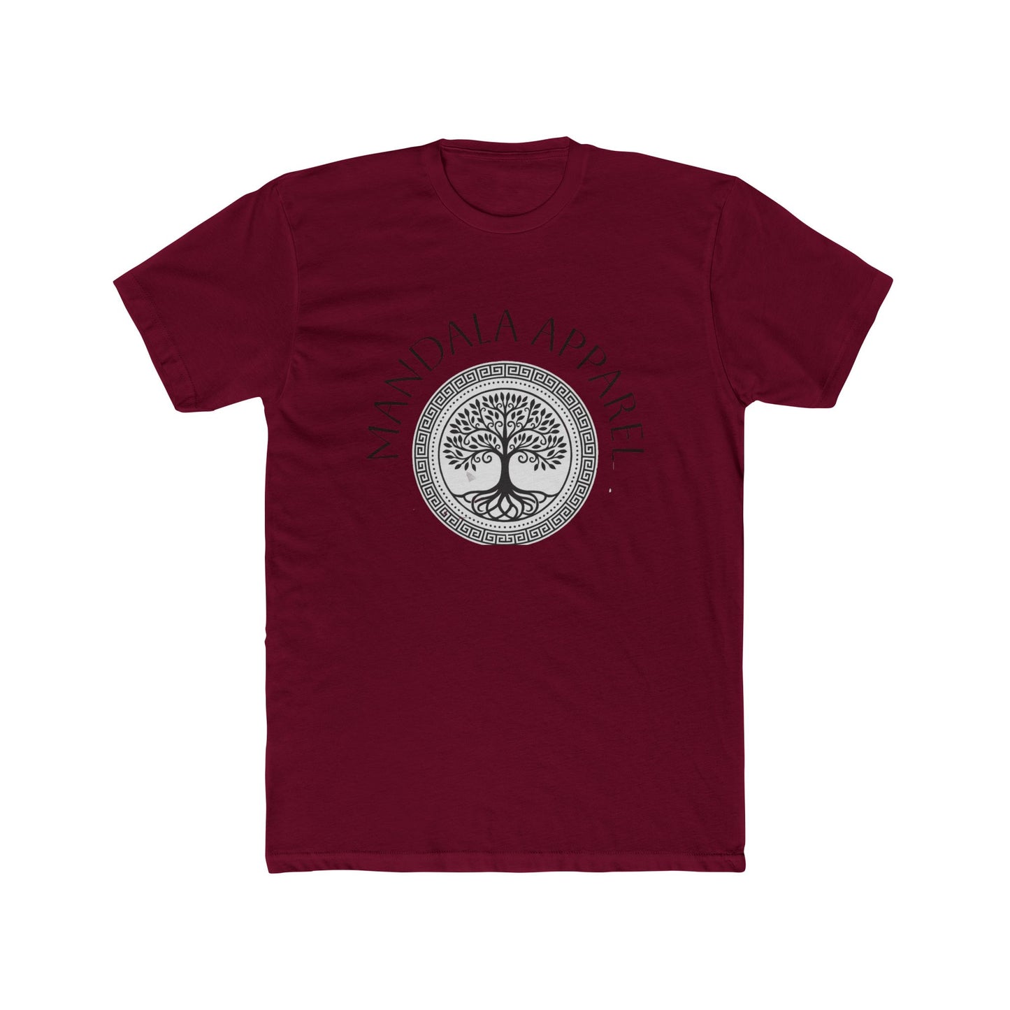 Mandala Tree Unisex Cotton Crew Tee, Spiritual Shirt, Nature Tee, Gift for Yoga Lovers, Boho Apparel, Eco-Friendly Clothing