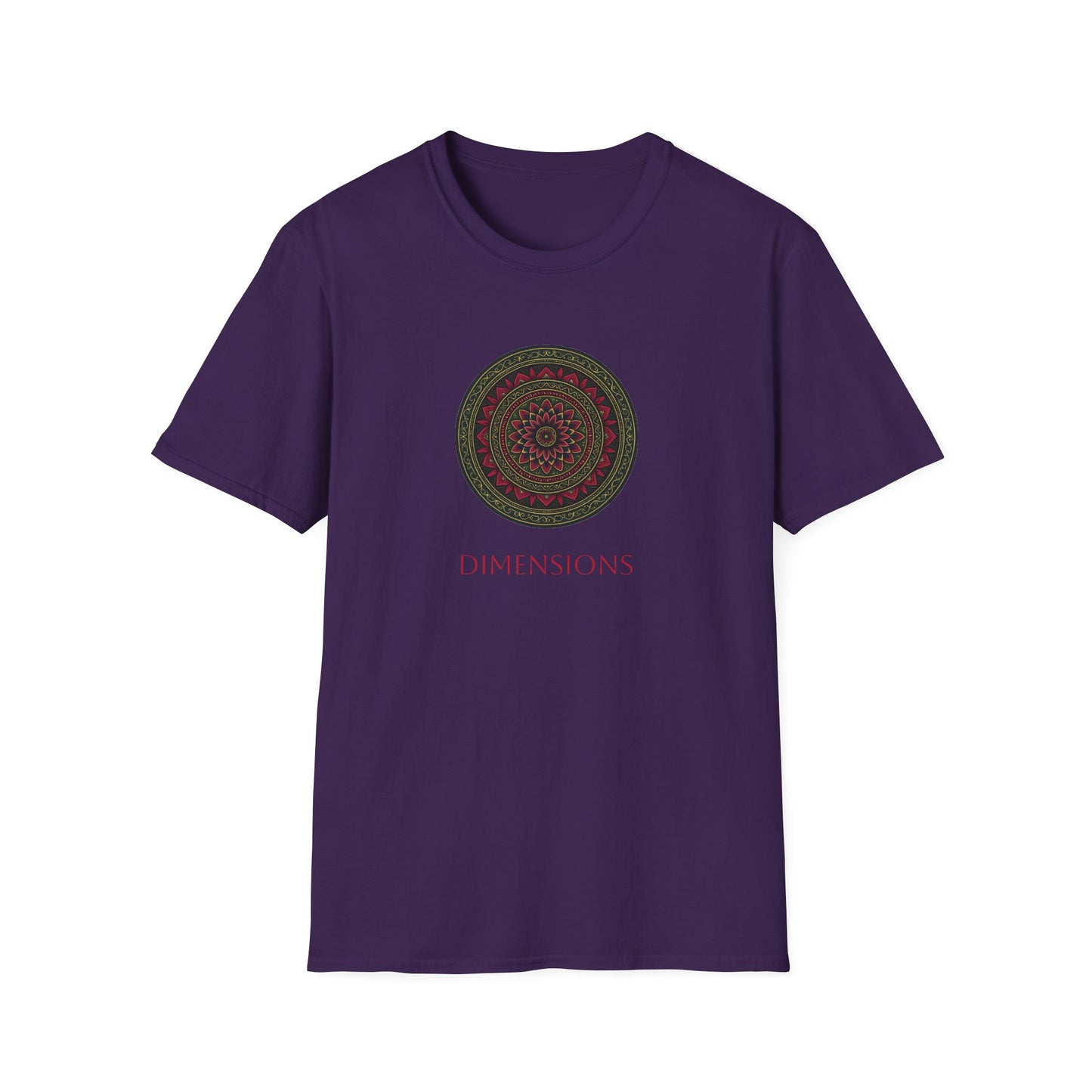 Mandala Pattern Unisex Softstyle T-Shirt, Relaxed Fit Tee, Gift for Meditation Lovers, Casual Wear, Festival Apparel