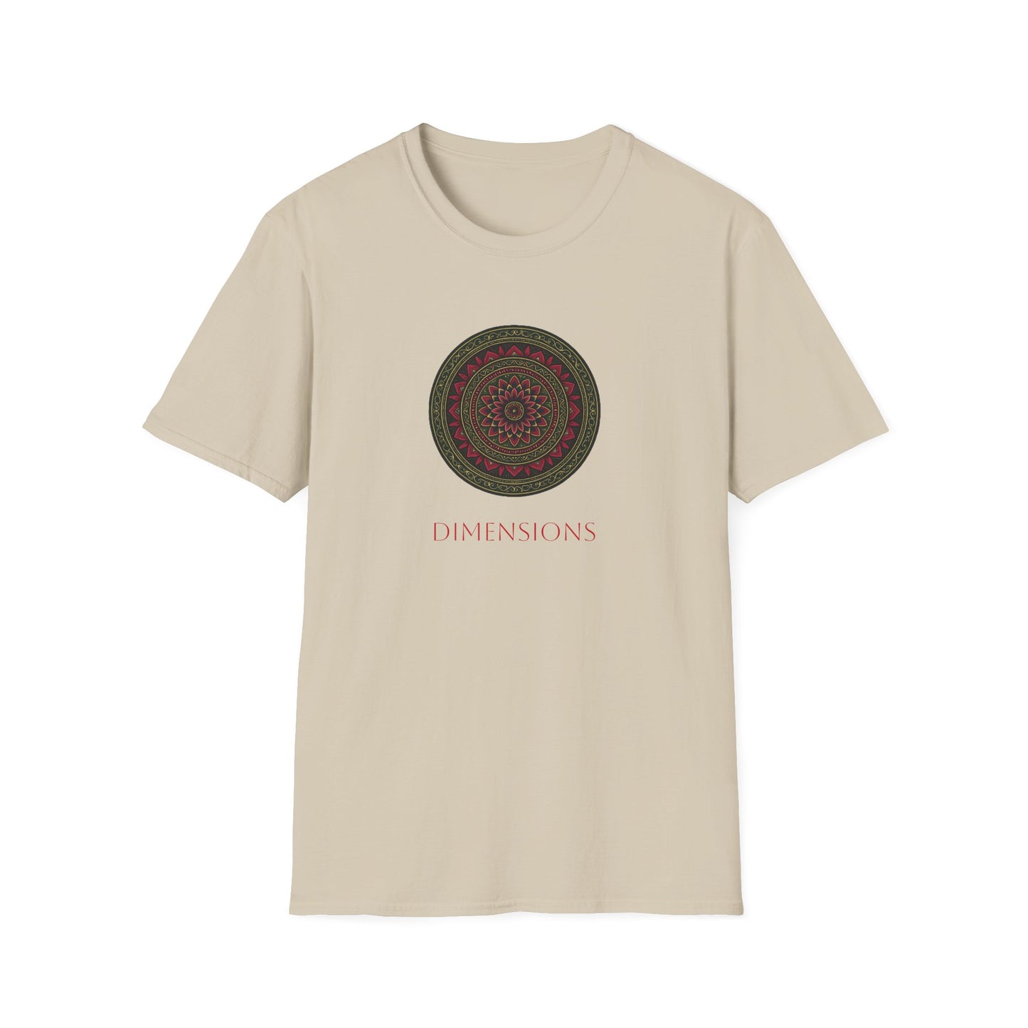 Mandala Pattern Unisex Softstyle T-Shirt, Relaxed Fit Tee, Gift for Meditation Lovers, Casual Wear, Festival Apparel