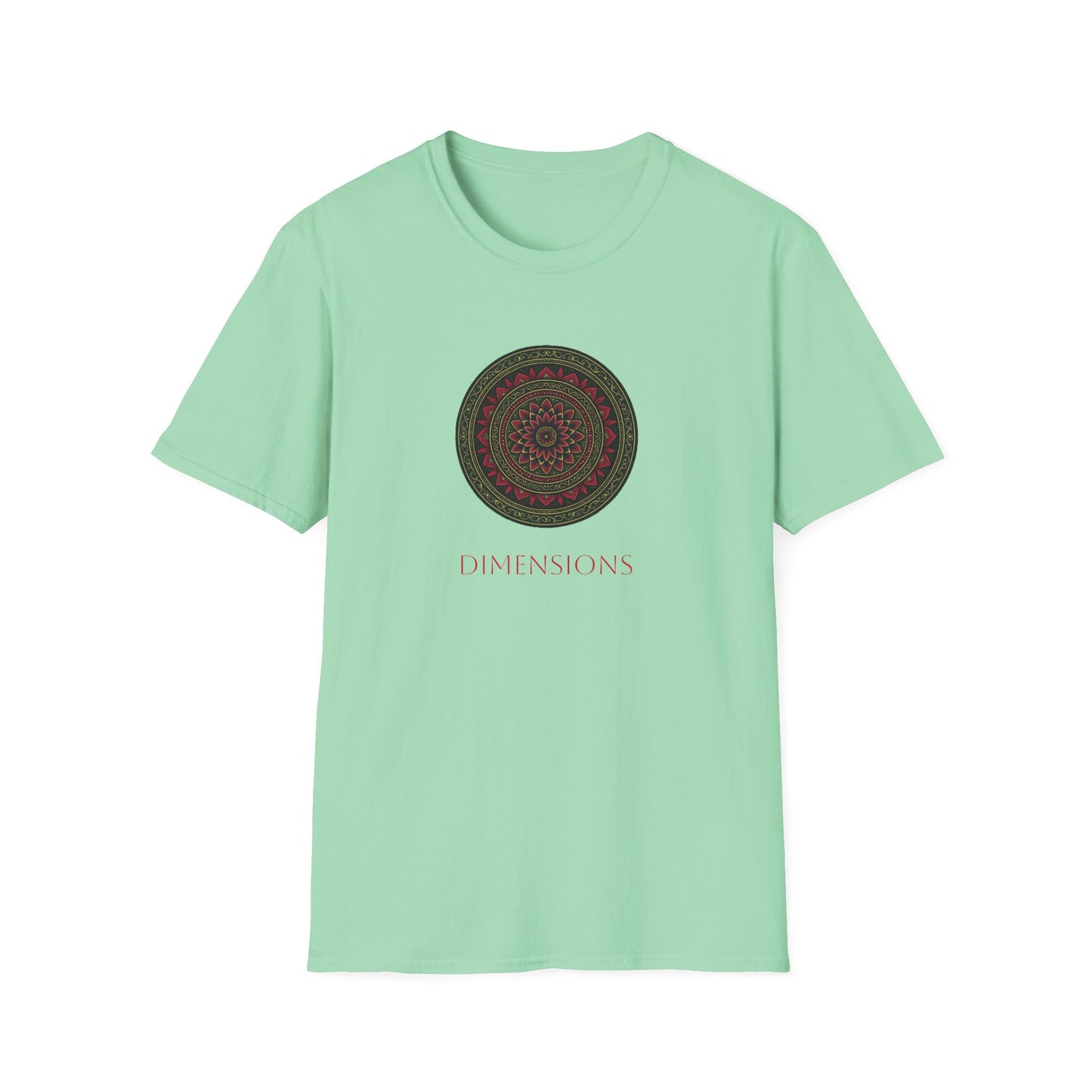 Mandala Pattern Unisex Softstyle T-Shirt, Relaxed Fit Tee, Gift for Meditation Lovers, Casual Wear, Festival Apparel