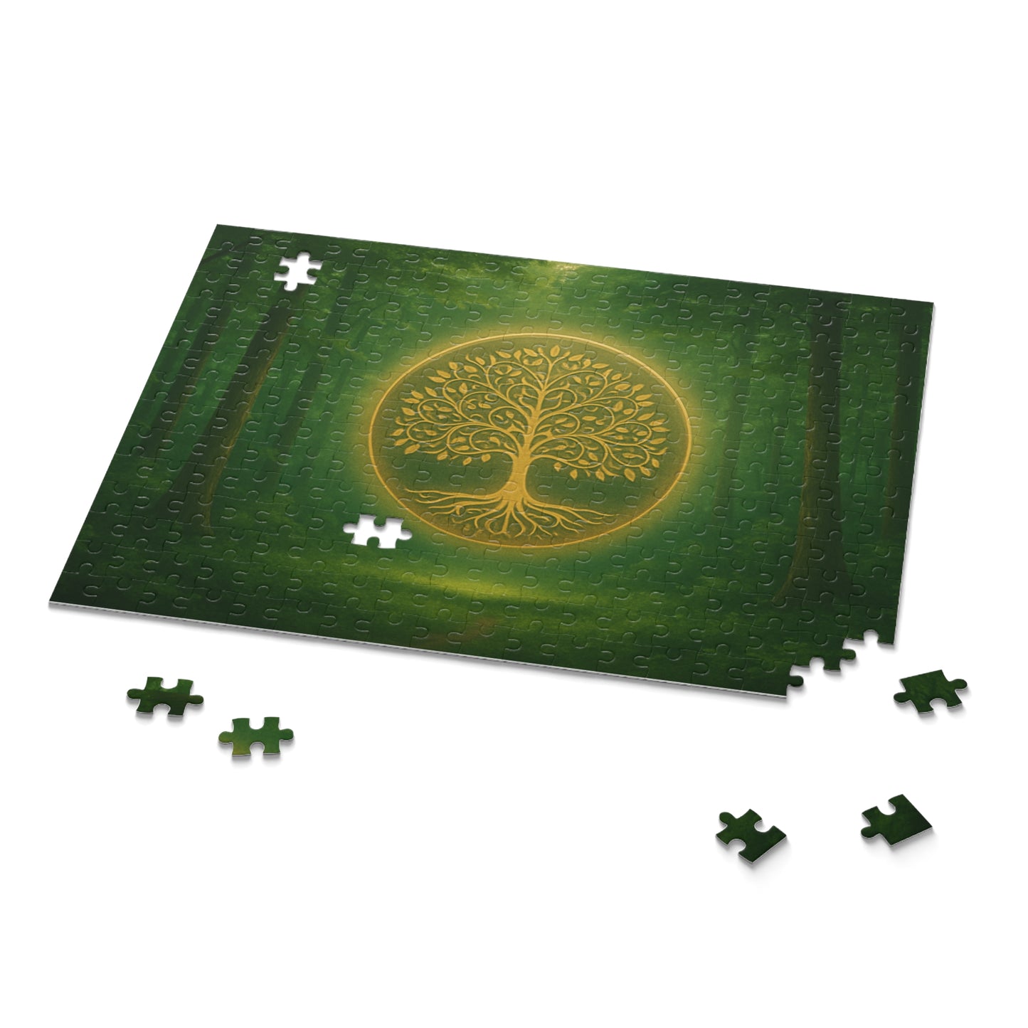 Nature-Inspired Puzzle with Tree Design - 120, 252, 500 Pieces, Mindful Activity, Eco-Friendly Gift, Family Fun, Meditation Enhancer
