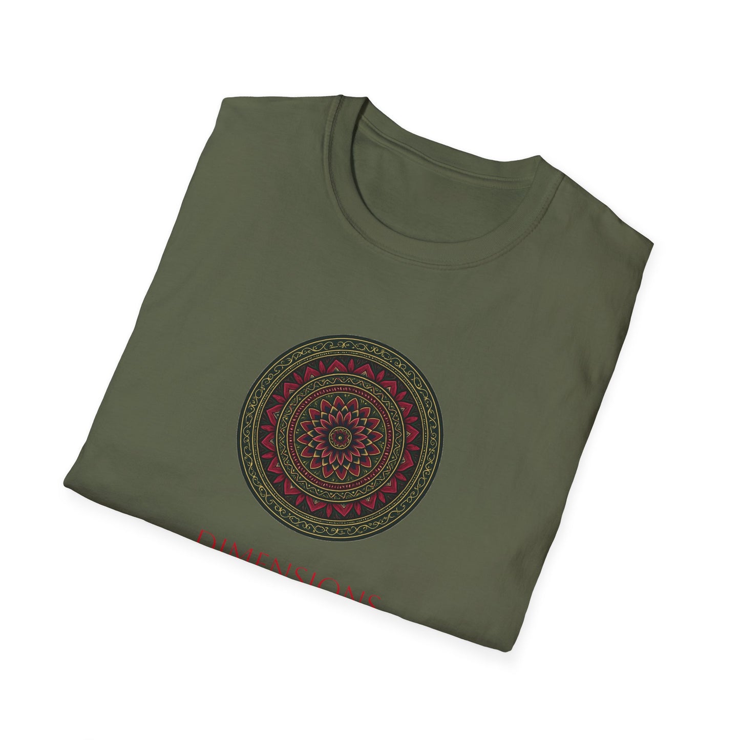 Mandala Pattern Unisex Softstyle T-Shirt, Relaxed Fit Tee, Gift for Meditation Lovers, Casual Wear, Festival Apparel