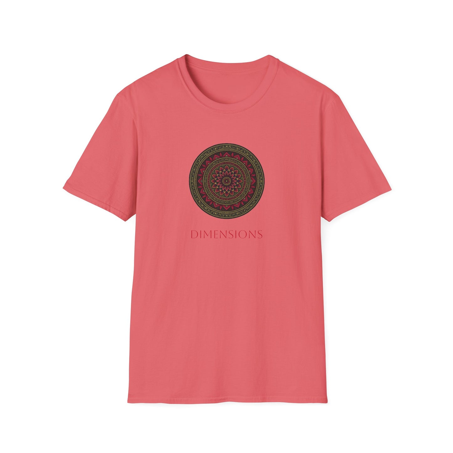 Mandala Pattern Unisex Softstyle T-Shirt, Relaxed Fit Tee, Gift for Meditation Lovers, Casual Wear, Festival Apparel