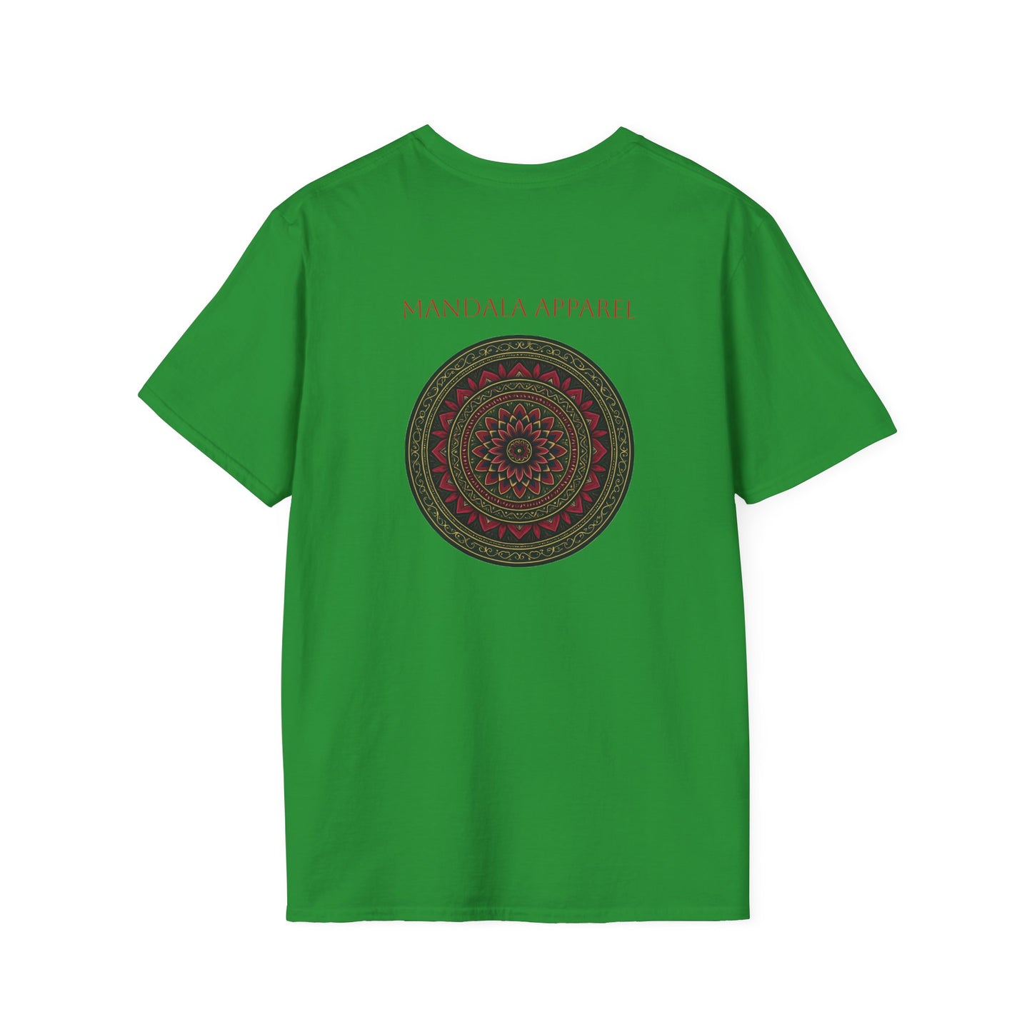 Mandala Pattern Unisex Softstyle T-Shirt, Relaxed Fit Tee, Gift for Meditation Lovers, Casual Wear, Festival Apparel