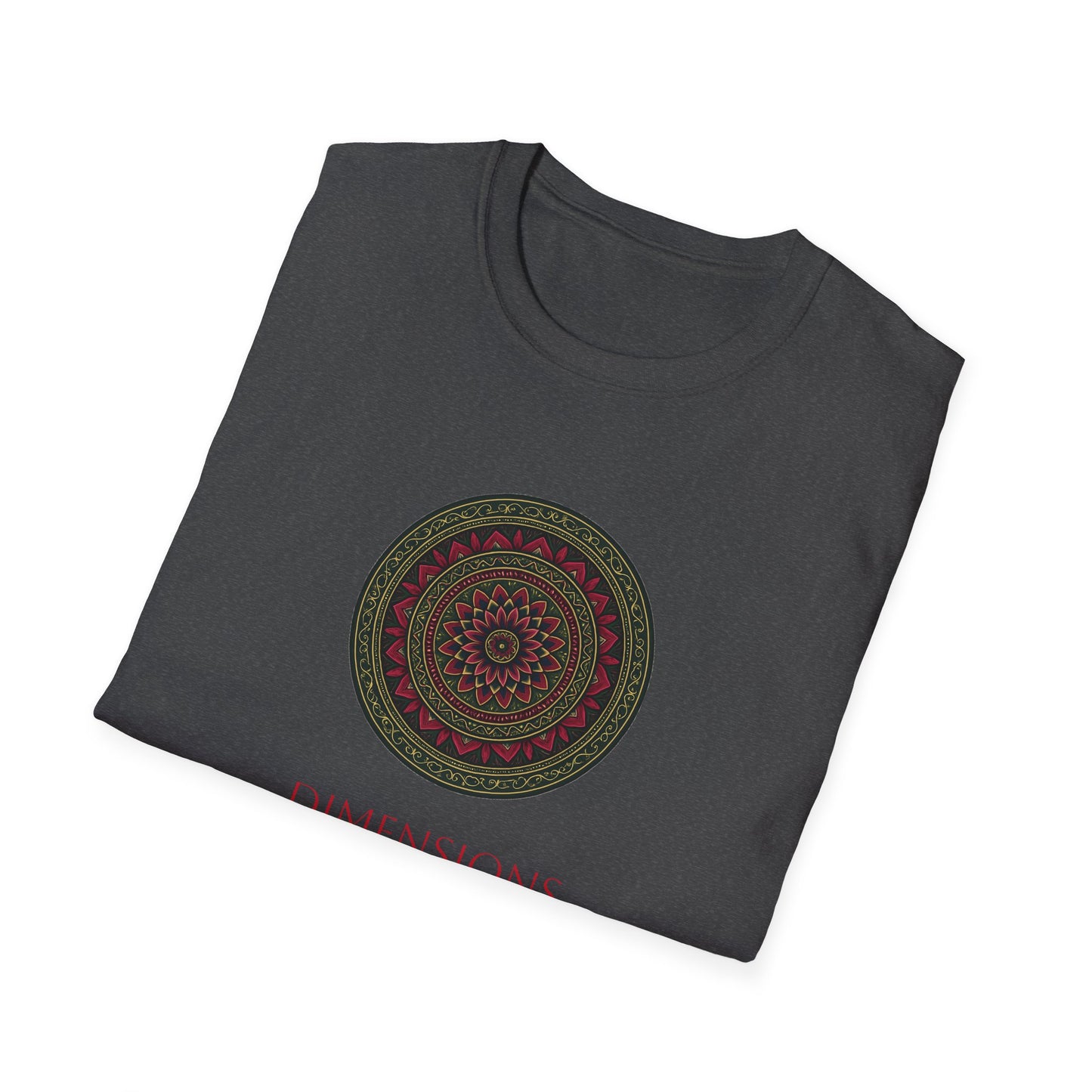 Mandala Pattern Unisex Softstyle T-Shirt, Relaxed Fit Tee, Gift for Meditation Lovers, Casual Wear, Festival Apparel