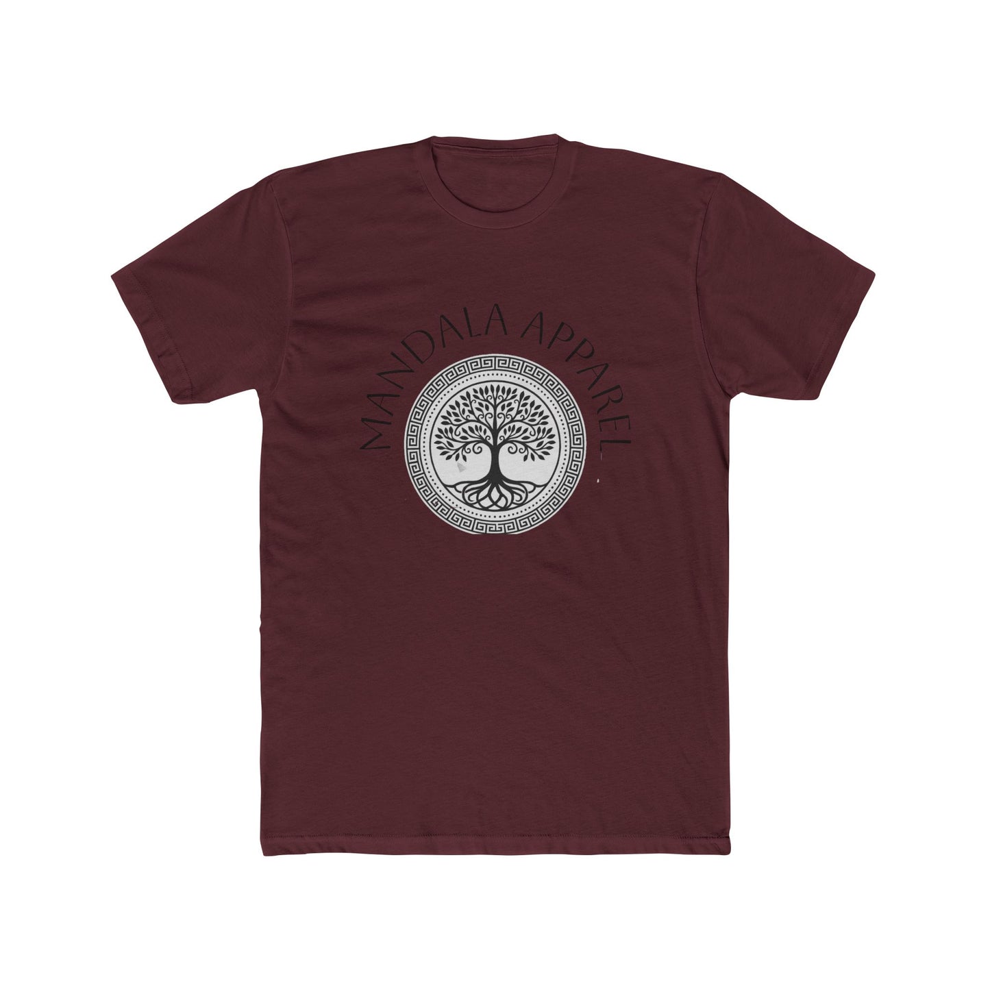 Mandala Tree Unisex Cotton Crew Tee, Spiritual Shirt, Nature Tee, Gift for Yoga Lovers, Boho Apparel, Eco-Friendly Clothing