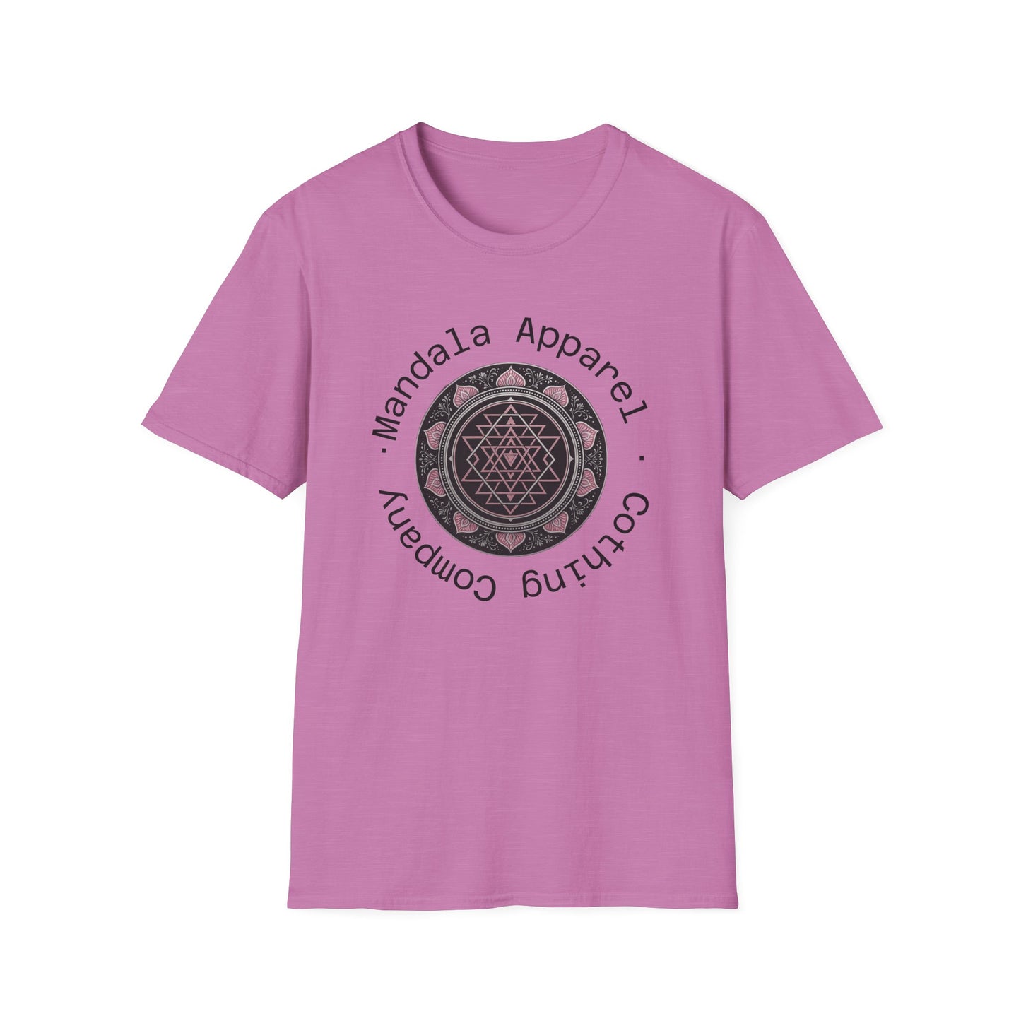 Mandala Design Unisex Softstyle T-Shirt, Bohemian Top, Yoga Apparel, Gift for Him or Her, Spiritual Clothing, Festival Wear