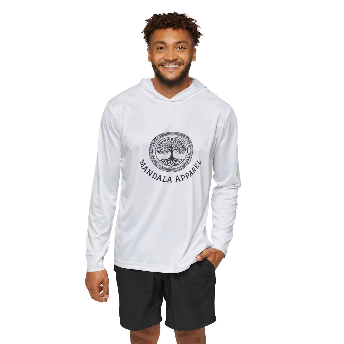 Tree of Life Sacred Geometry Men's Hoodie in White