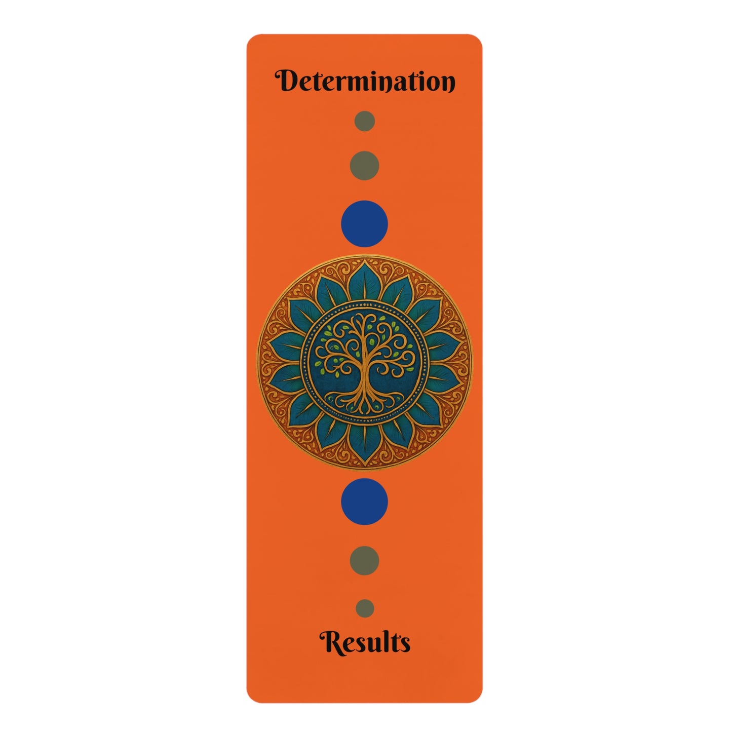 Determination and Results Yoga Mat | Eco-Friendly Rubber Surface, Perfect for Meditation, Fitness, Home Decor, Gift for Yogis, Spiritual