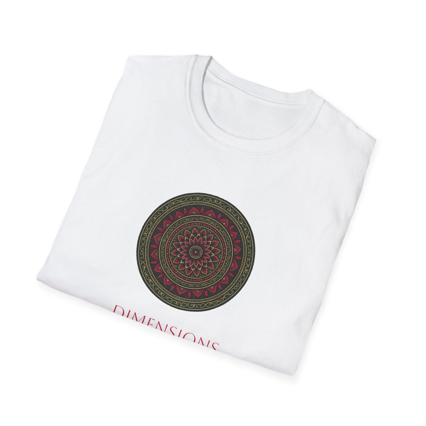 Mandala Pattern Unisex Softstyle T-Shirt, Relaxed Fit Tee, Gift for Meditation Lovers, Casual Wear, Festival Apparel