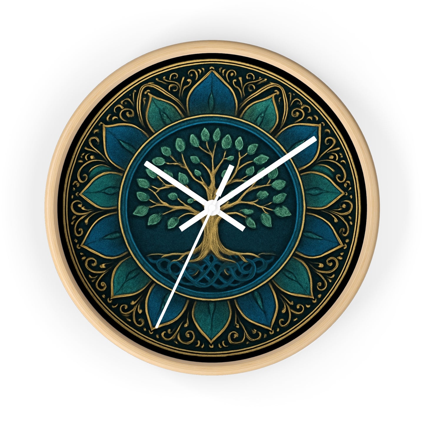 Bohemian Tree of Life Wall Clock, Home Decor, Rustic Gift, Meditation Accessories, Nature Inspired Clock