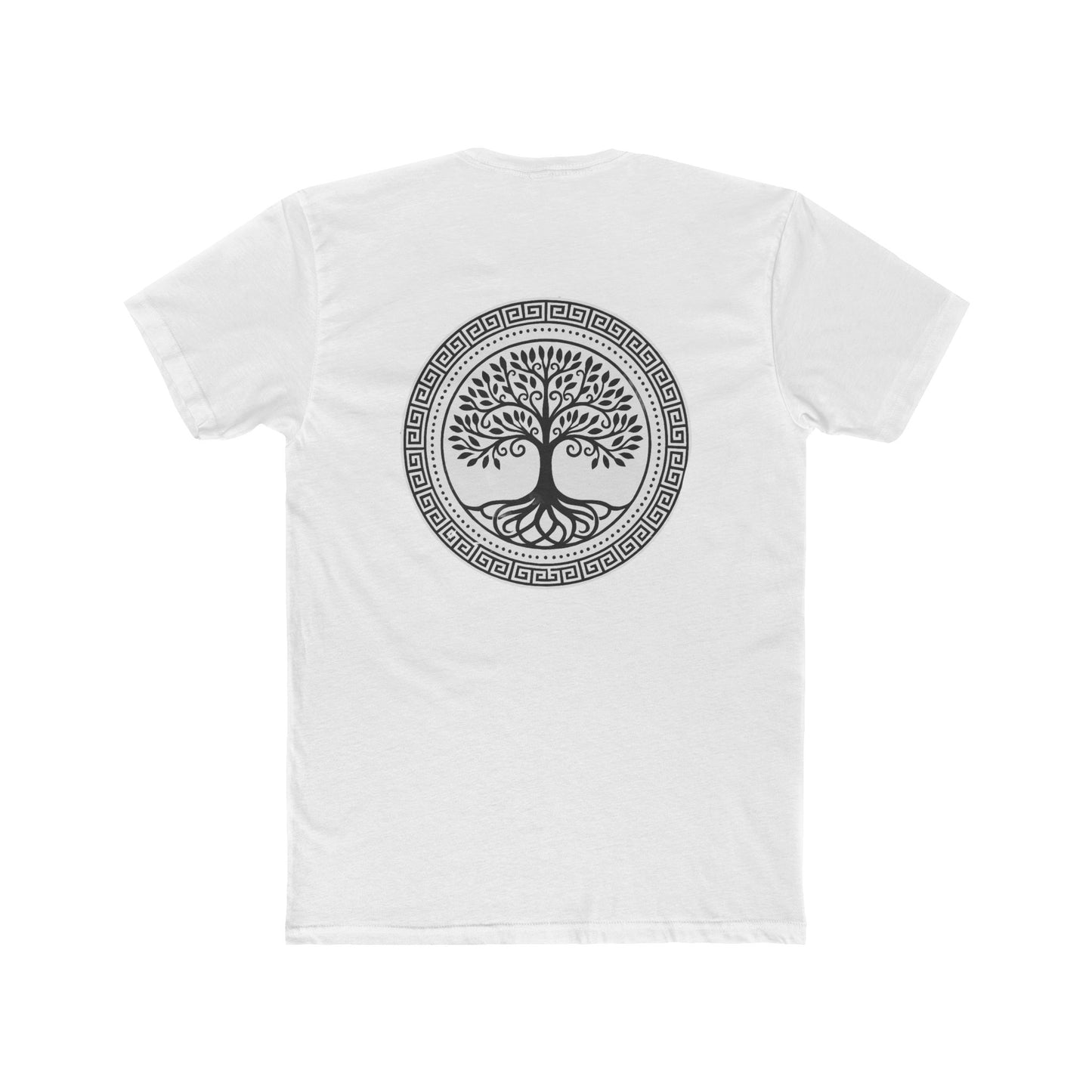 Mandala Tree Unisex Cotton Crew Tee, Spiritual Shirt, Nature Tee, Gift for Yoga Lovers, Boho Apparel, Eco-Friendly Clothing