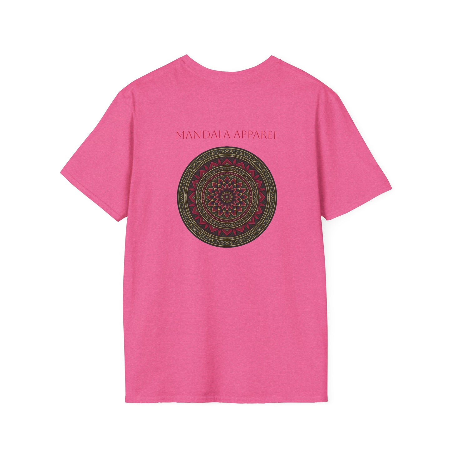 Mandala Pattern Unisex Softstyle T-Shirt, Relaxed Fit Tee, Gift for Meditation Lovers, Casual Wear, Festival Apparel
