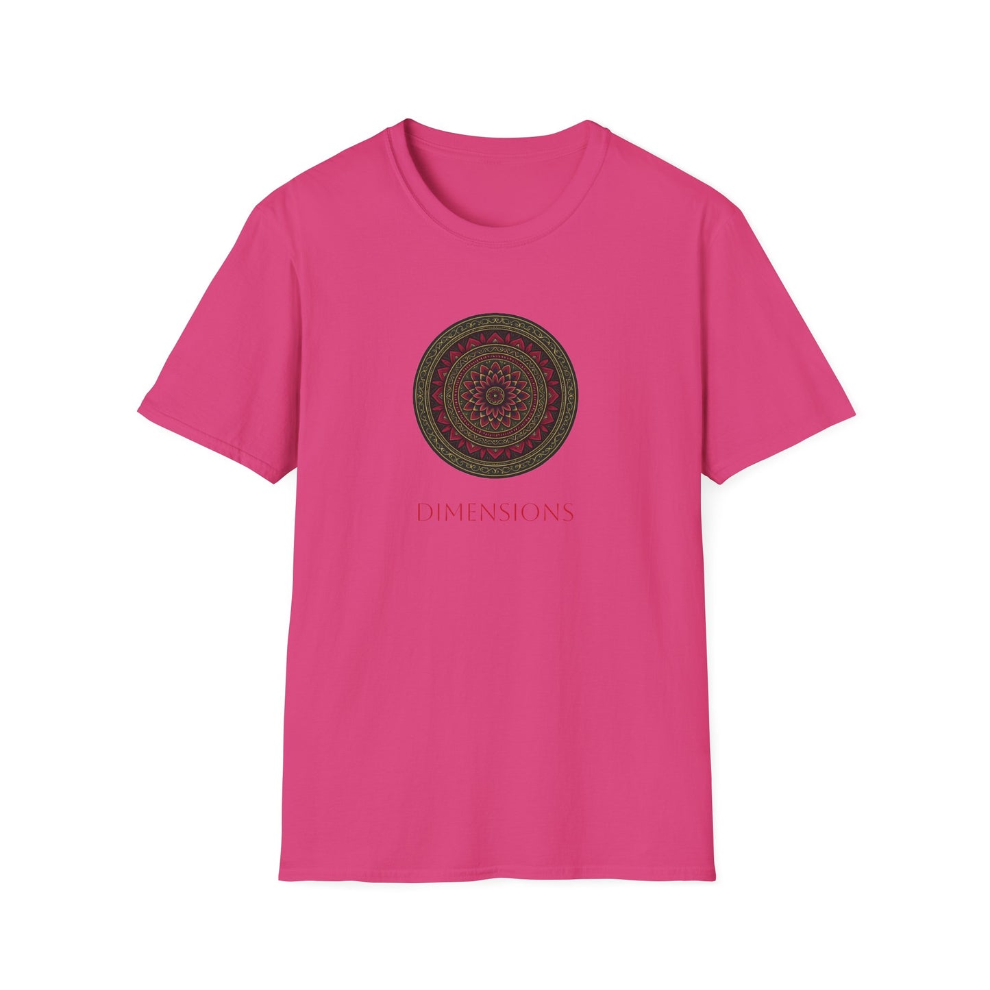 Mandala Pattern Unisex Softstyle T-Shirt, Relaxed Fit Tee, Gift for Meditation Lovers, Casual Wear, Festival Apparel