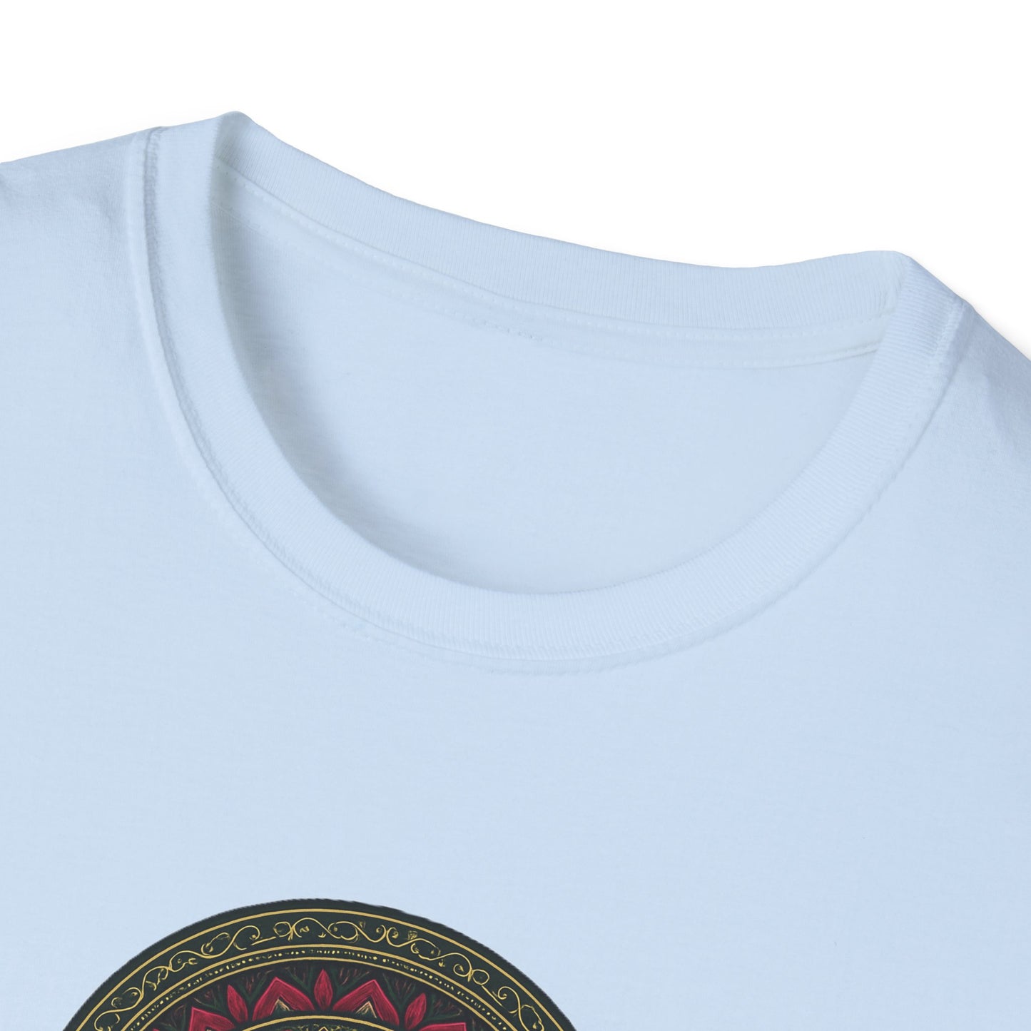 Mandala Pattern Unisex Softstyle T-Shirt, Relaxed Fit Tee, Gift for Meditation Lovers, Casual Wear, Festival Apparel