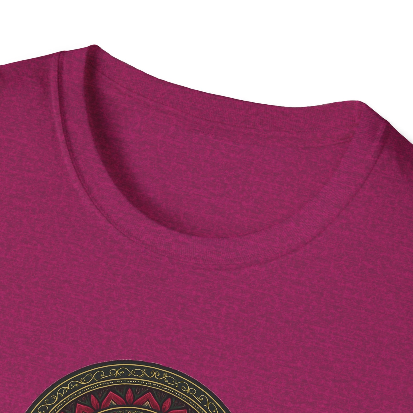 Mandala Pattern Unisex Softstyle T-Shirt, Relaxed Fit Tee, Gift for Meditation Lovers, Casual Wear, Festival Apparel