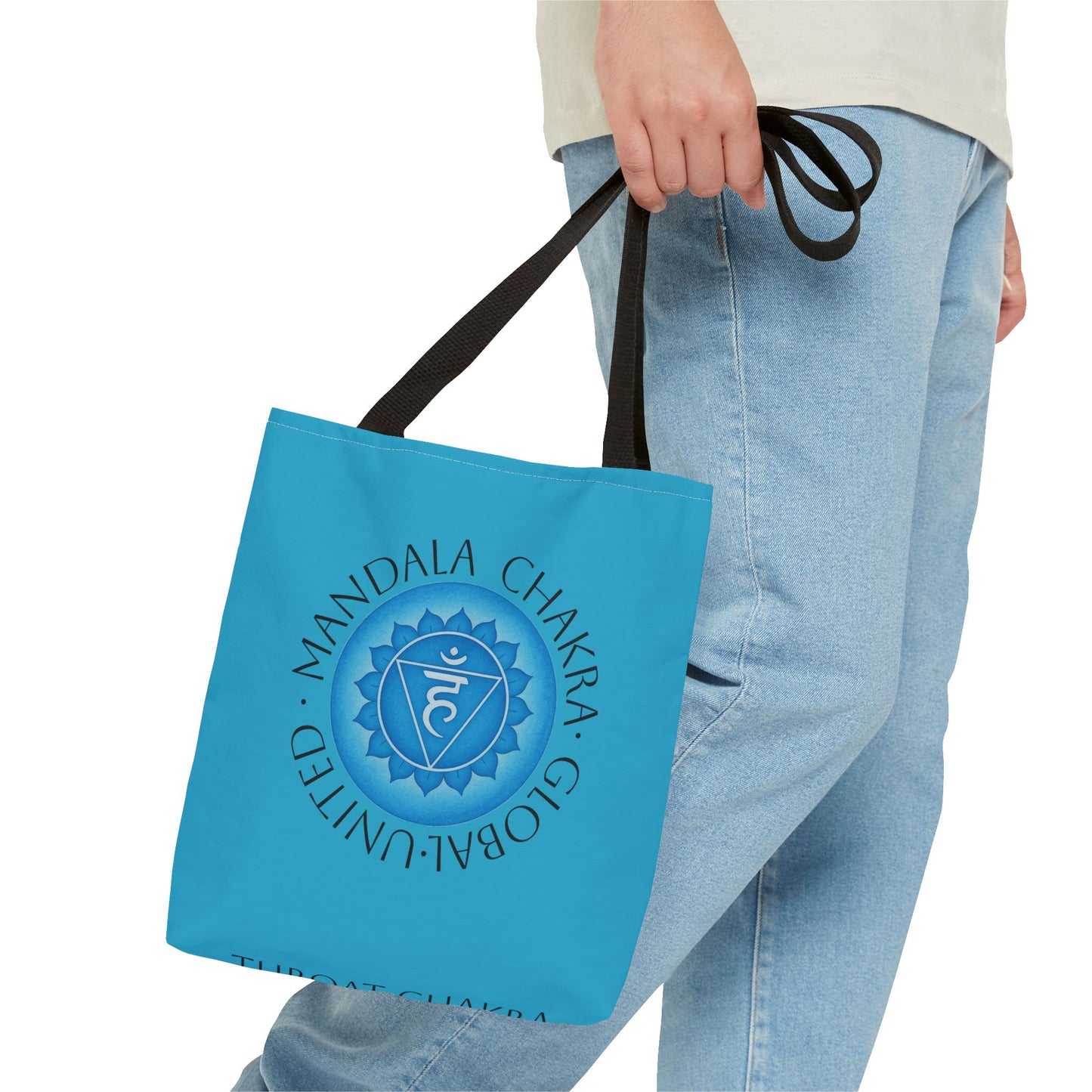 Spiritual Tote Bag - Throat Chakra Yoga Tote, Eco-Friendly Carryall