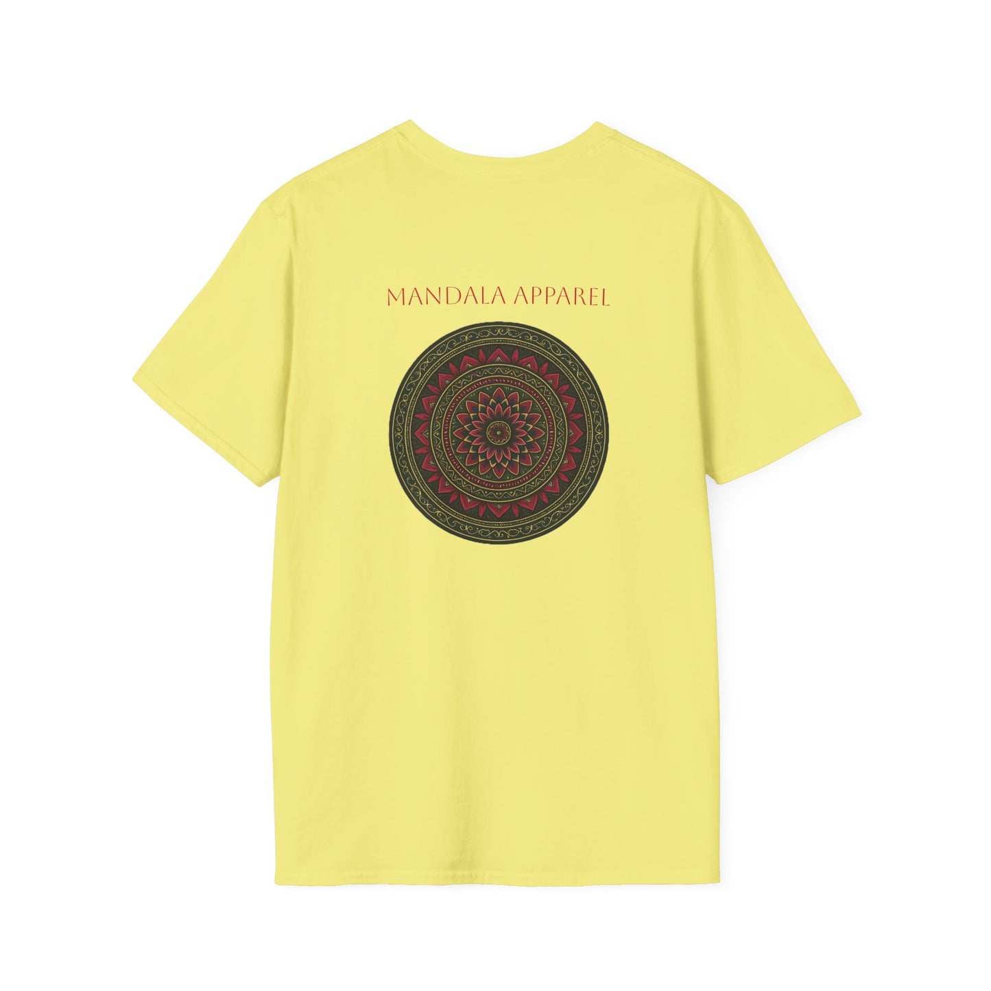 Mandala Pattern Unisex Softstyle T-Shirt, Relaxed Fit Tee, Gift for Meditation Lovers, Casual Wear, Festival Apparel