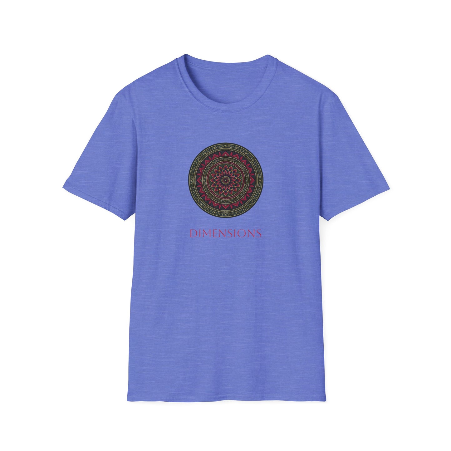 Mandala Pattern Unisex Softstyle T-Shirt, Relaxed Fit Tee, Gift for Meditation Lovers, Casual Wear, Festival Apparel