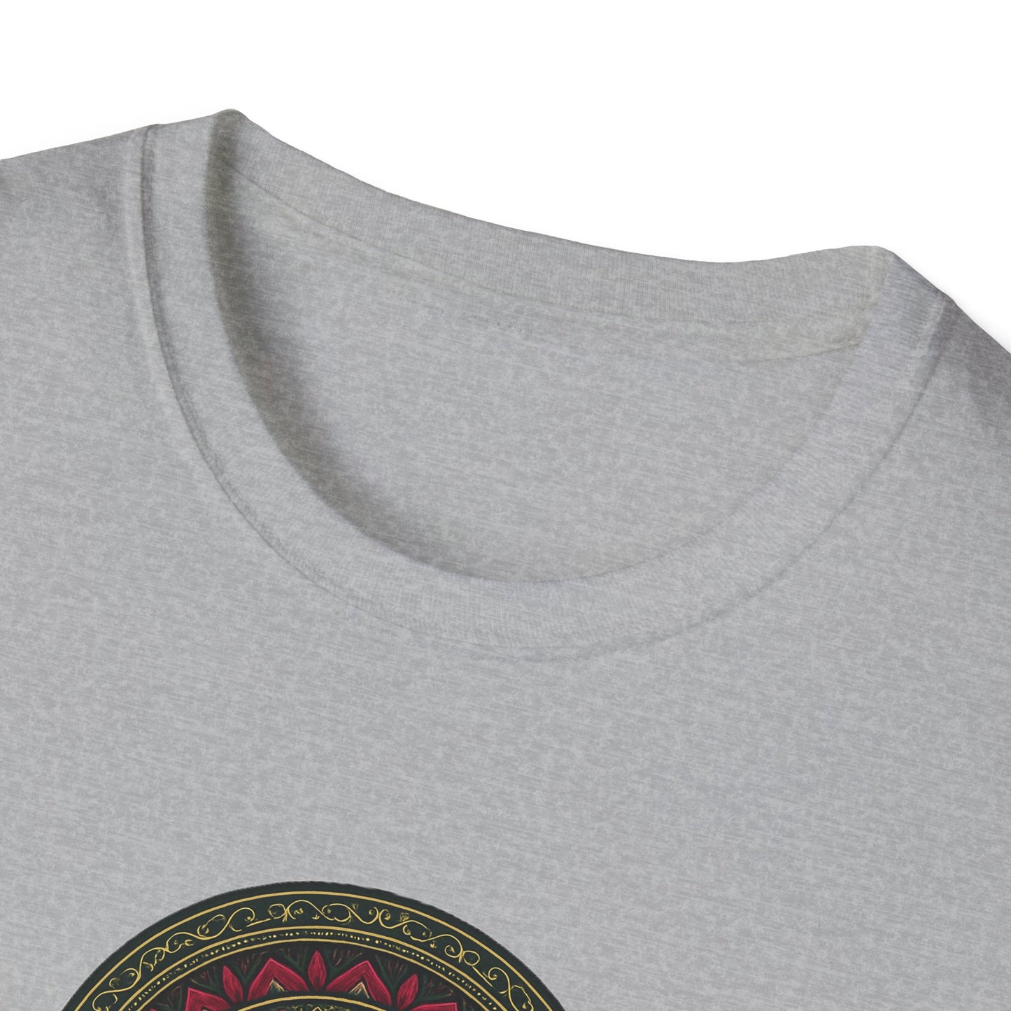 Mandala Pattern Unisex Softstyle T-Shirt, Relaxed Fit Tee, Gift for Meditation Lovers, Casual Wear, Festival Apparel