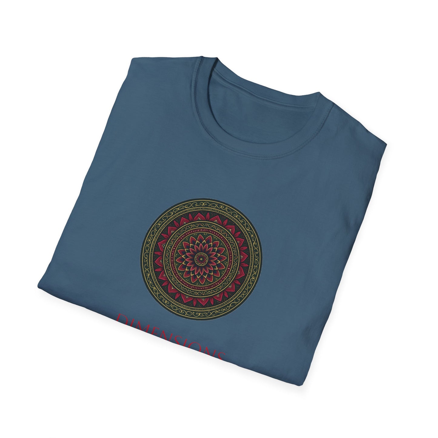 Mandala Pattern Unisex Softstyle T-Shirt, Relaxed Fit Tee, Gift for Meditation Lovers, Casual Wear, Festival Apparel