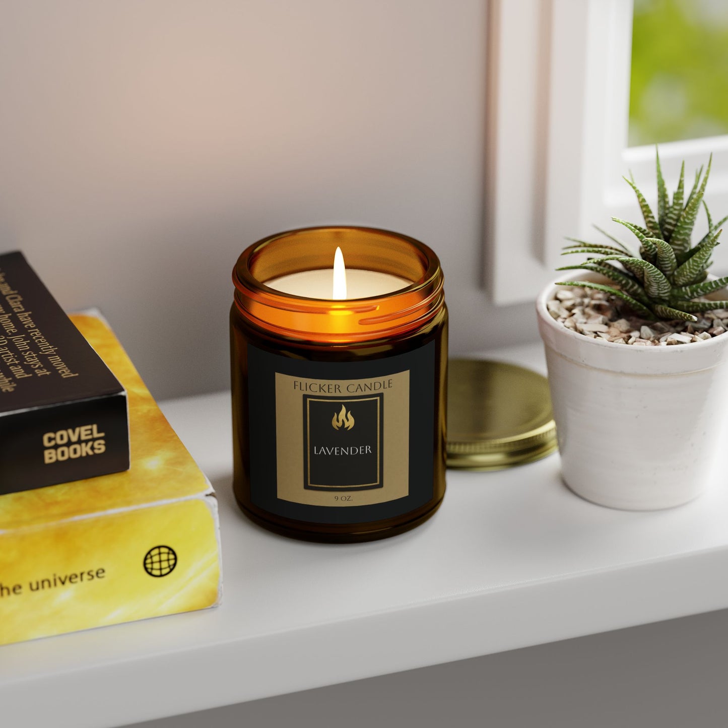 Coconut and Apricot wax Lavender Scented Candles - Relaxing Aromatherapy, Natural Home Decor, Gifts for Her, Spa Essentials