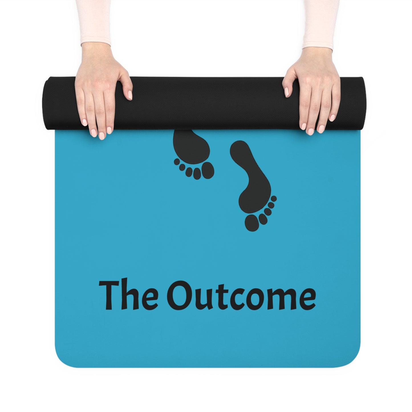 DON'T CHASE THE OUTCOME Yoga Mat Eco-Friendly Turquoise Exercise Mat