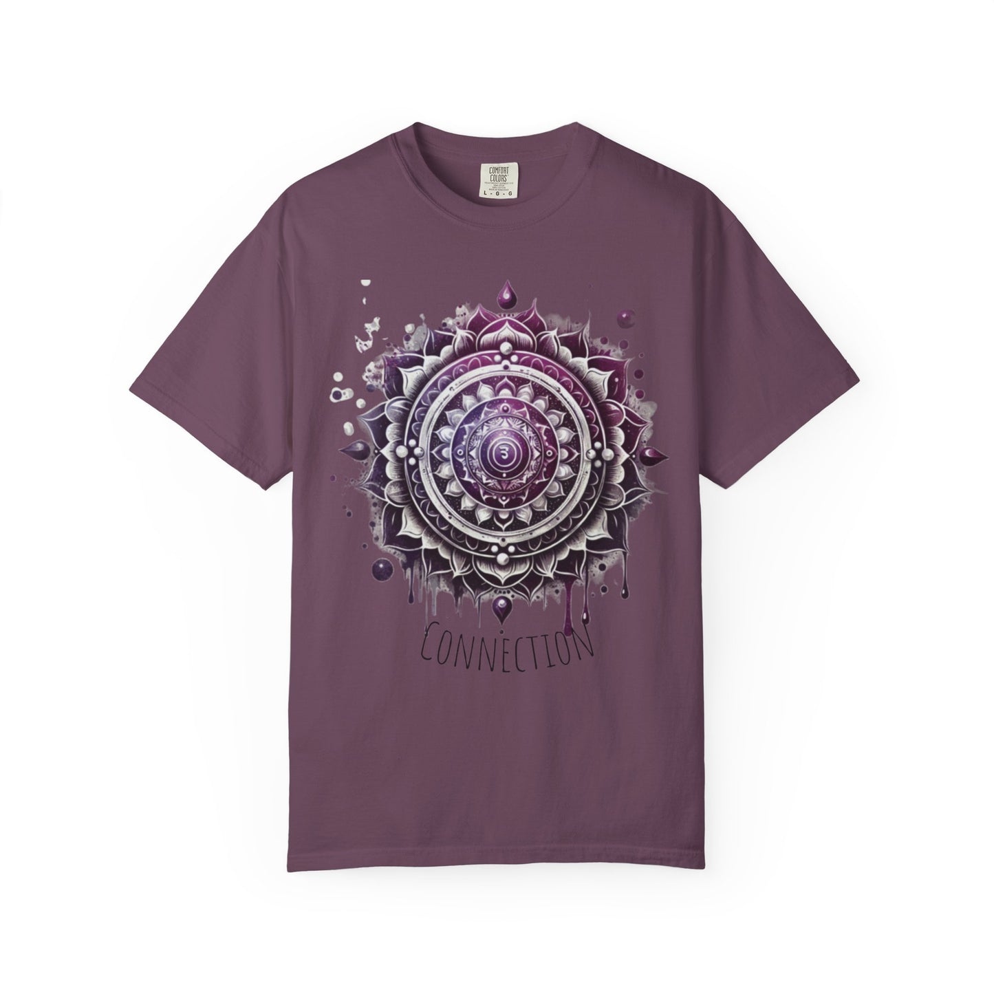 Connection Mandala Unisex Tee, Crown Chakra Spiritual T-Shirt, Mindfulness Apparel, Yoga Clothing, Gift for Her, Meditation Top