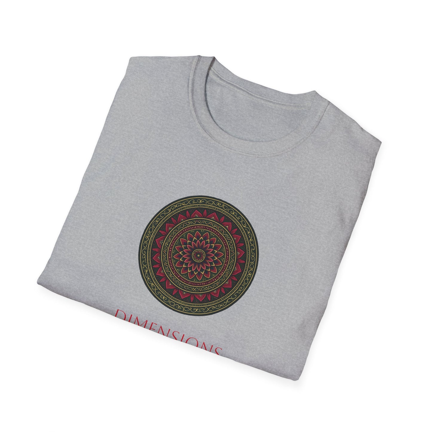 Mandala Pattern Unisex Softstyle T-Shirt, Relaxed Fit Tee, Gift for Meditation Lovers, Casual Wear, Festival Apparel