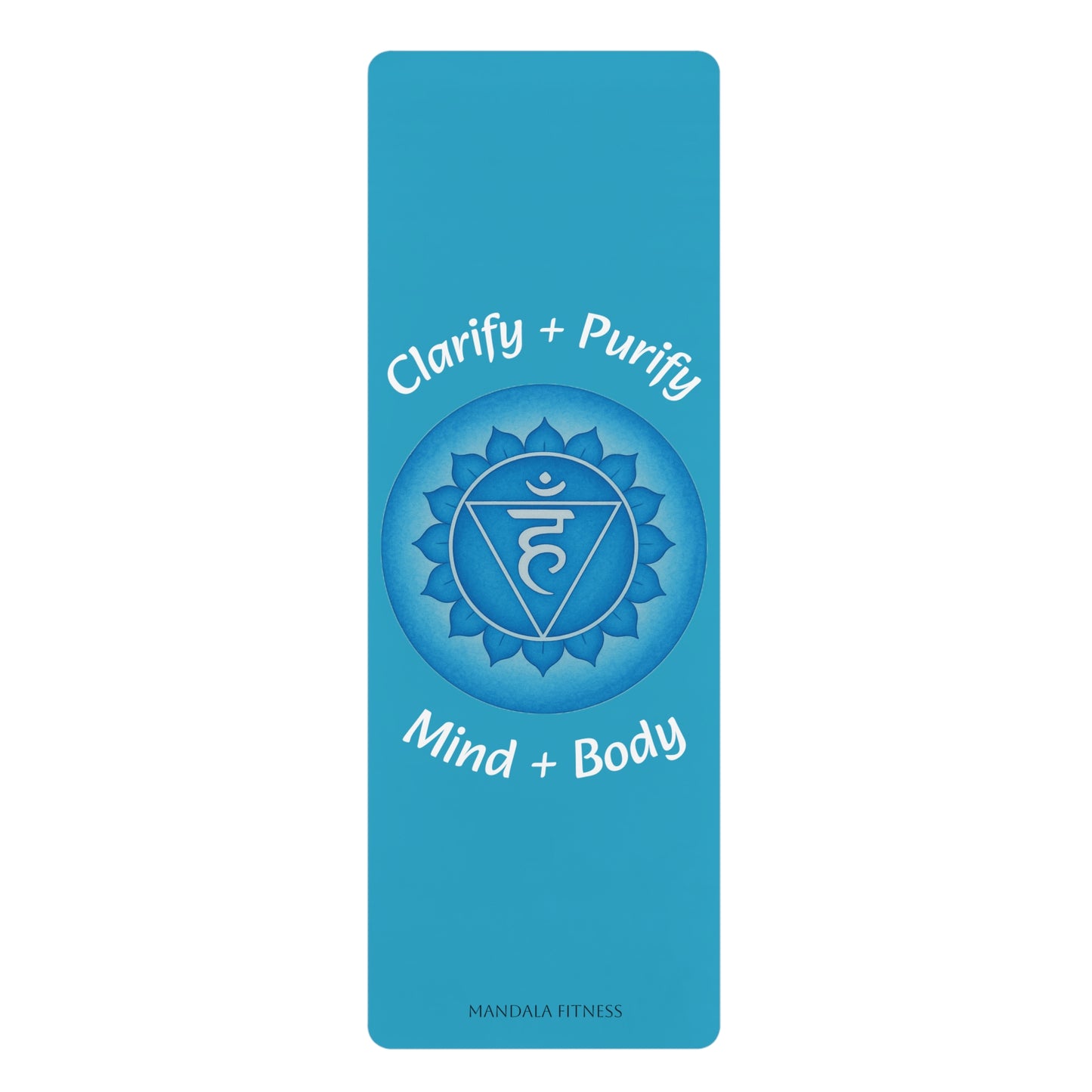 Yoga Mat - Throat Chakra Design for Mindfulness and Meditation