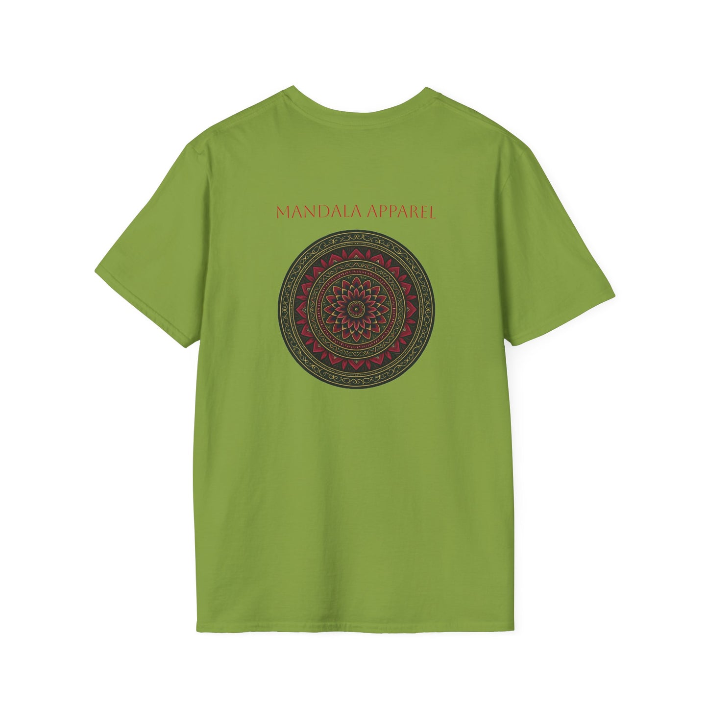 Mandala Pattern Unisex Softstyle T-Shirt, Relaxed Fit Tee, Gift for Meditation Lovers, Casual Wear, Festival Apparel