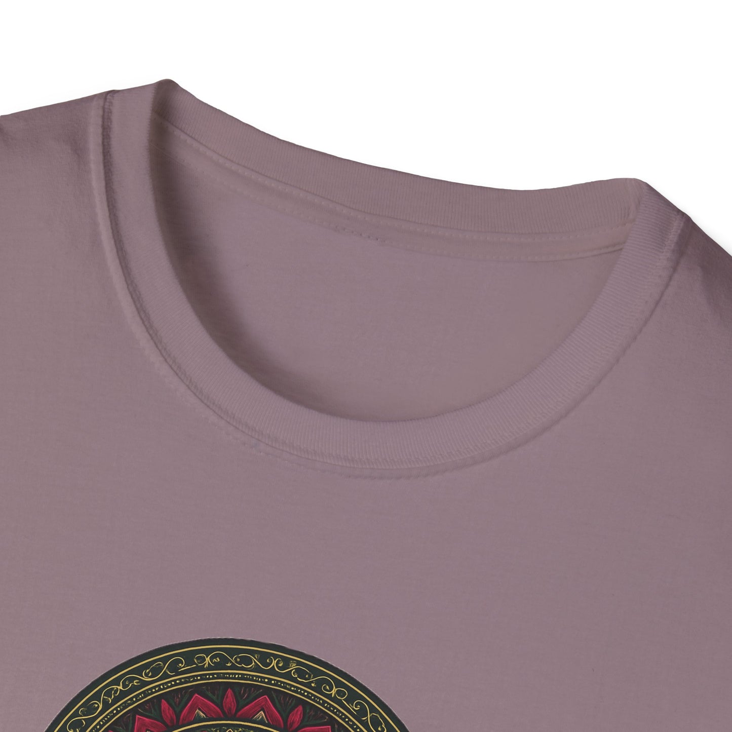 Mandala Pattern Unisex Softstyle T-Shirt, Relaxed Fit Tee, Gift for Meditation Lovers, Casual Wear, Festival Apparel