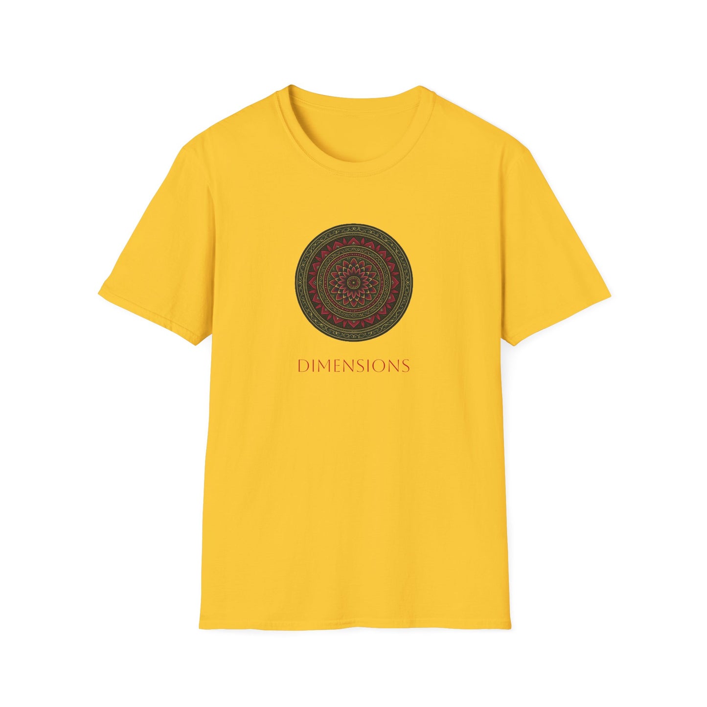 Mandala Pattern Unisex Softstyle T-Shirt, Relaxed Fit Tee, Gift for Meditation Lovers, Casual Wear, Festival Apparel