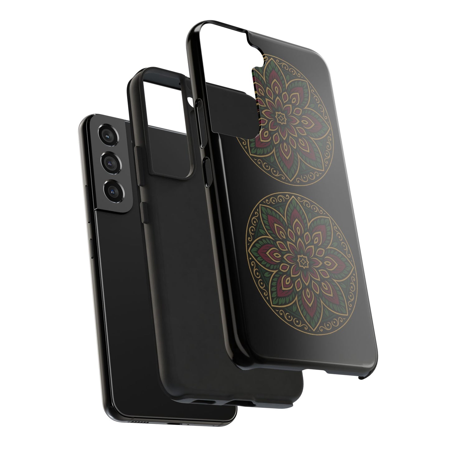 Artistic Phone Case with Mandala Design, Tough Case, Floral Phone Cover, Unique Gift for Her, Stylish Protection