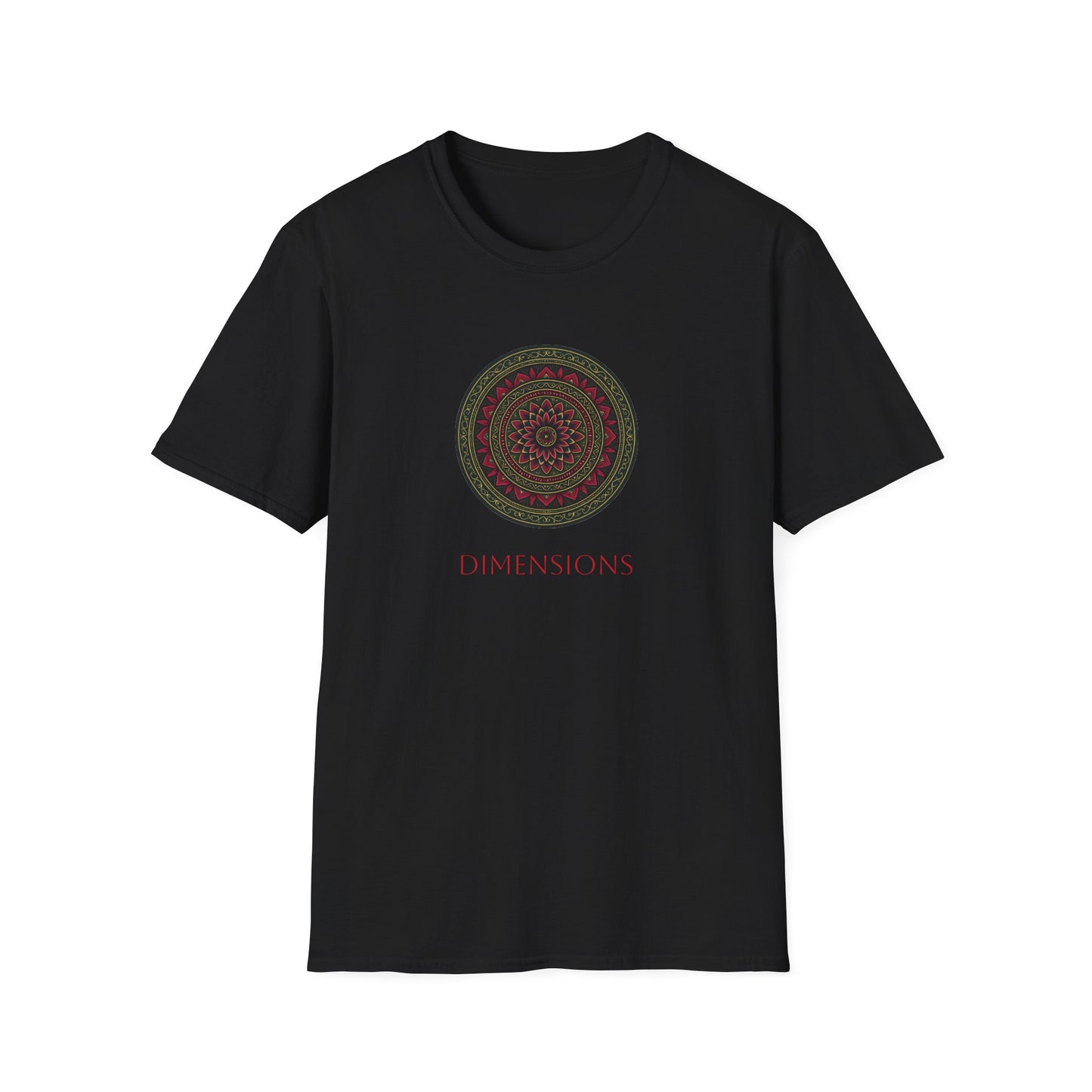 Mandala Pattern Unisex Softstyle T-Shirt, Relaxed Fit Tee, Gift for Meditation Lovers, Casual Wear, Festival Apparel