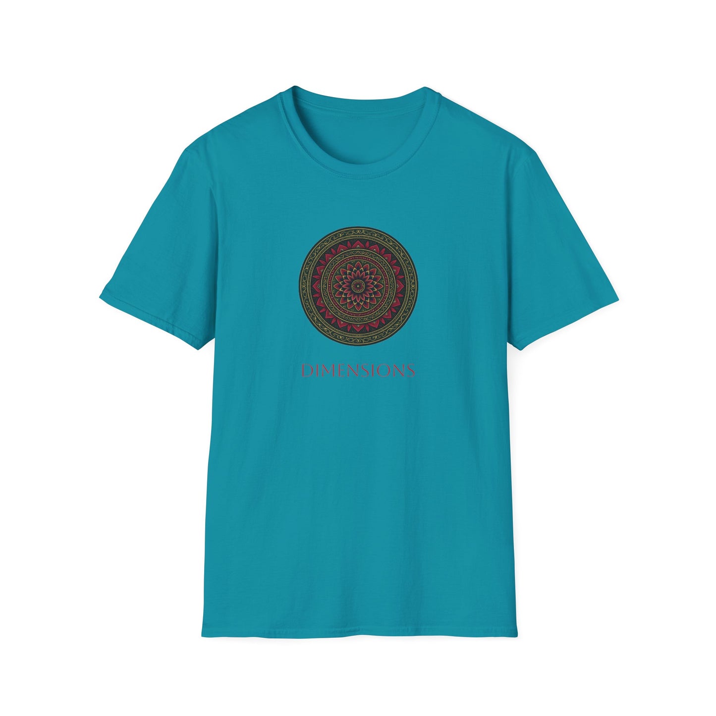 Mandala Pattern Unisex Softstyle T-Shirt, Relaxed Fit Tee, Gift for Meditation Lovers, Casual Wear, Festival Apparel