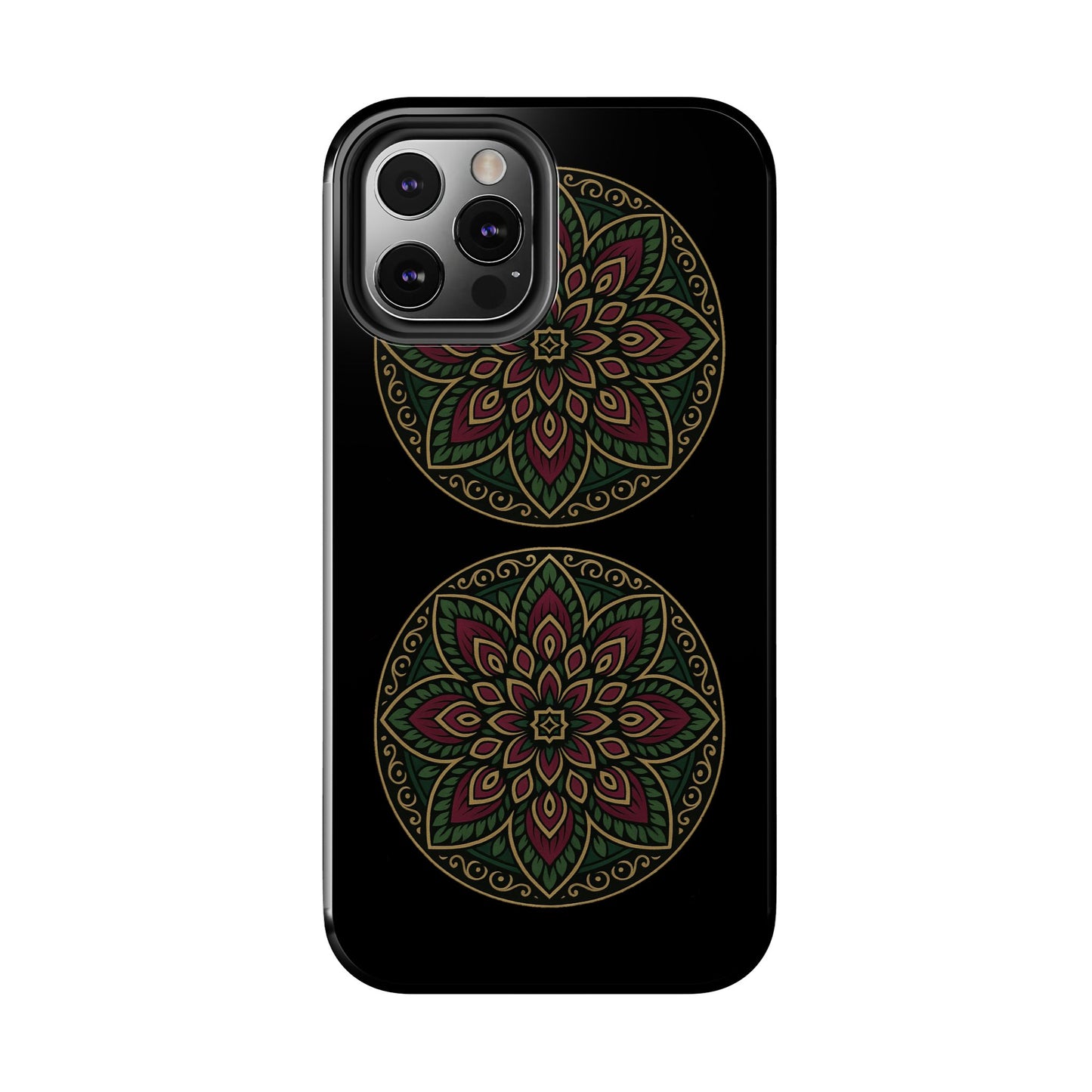Artistic Phone Case with Mandala Design, Tough Case, Floral Phone Cover, Unique Gift for Her, Stylish Protection
