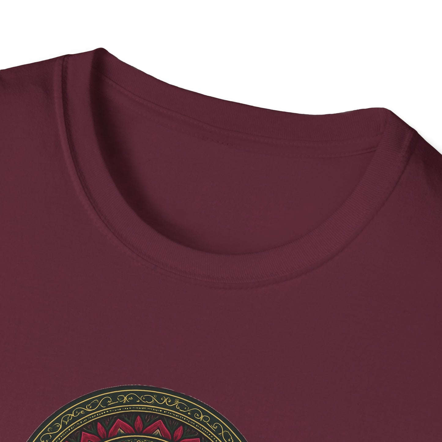 Mandala Pattern Unisex Softstyle T-Shirt, Relaxed Fit Tee, Gift for Meditation Lovers, Casual Wear, Festival Apparel