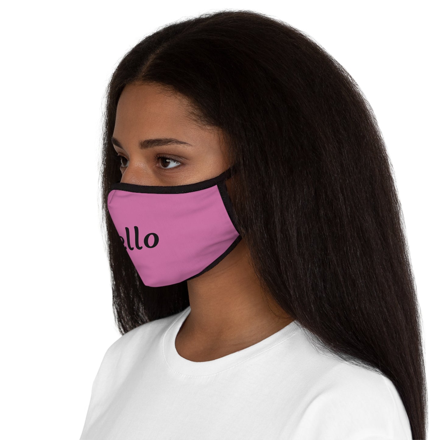 Pink Face Mask with 'Hello' Design, Stylish Face Cover, Cute Face Mask, Great for Daily Wear, Perfect Gift for Friends